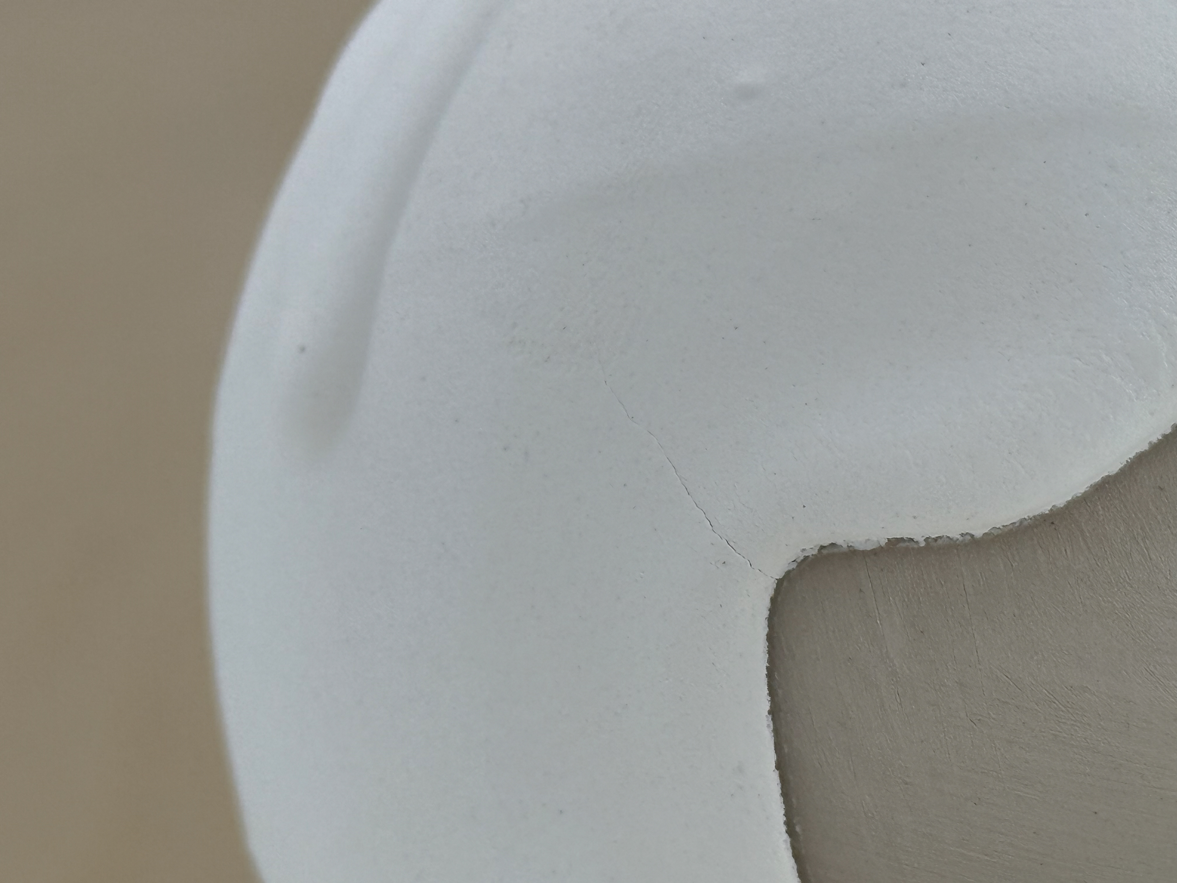 Cracks starting to form.