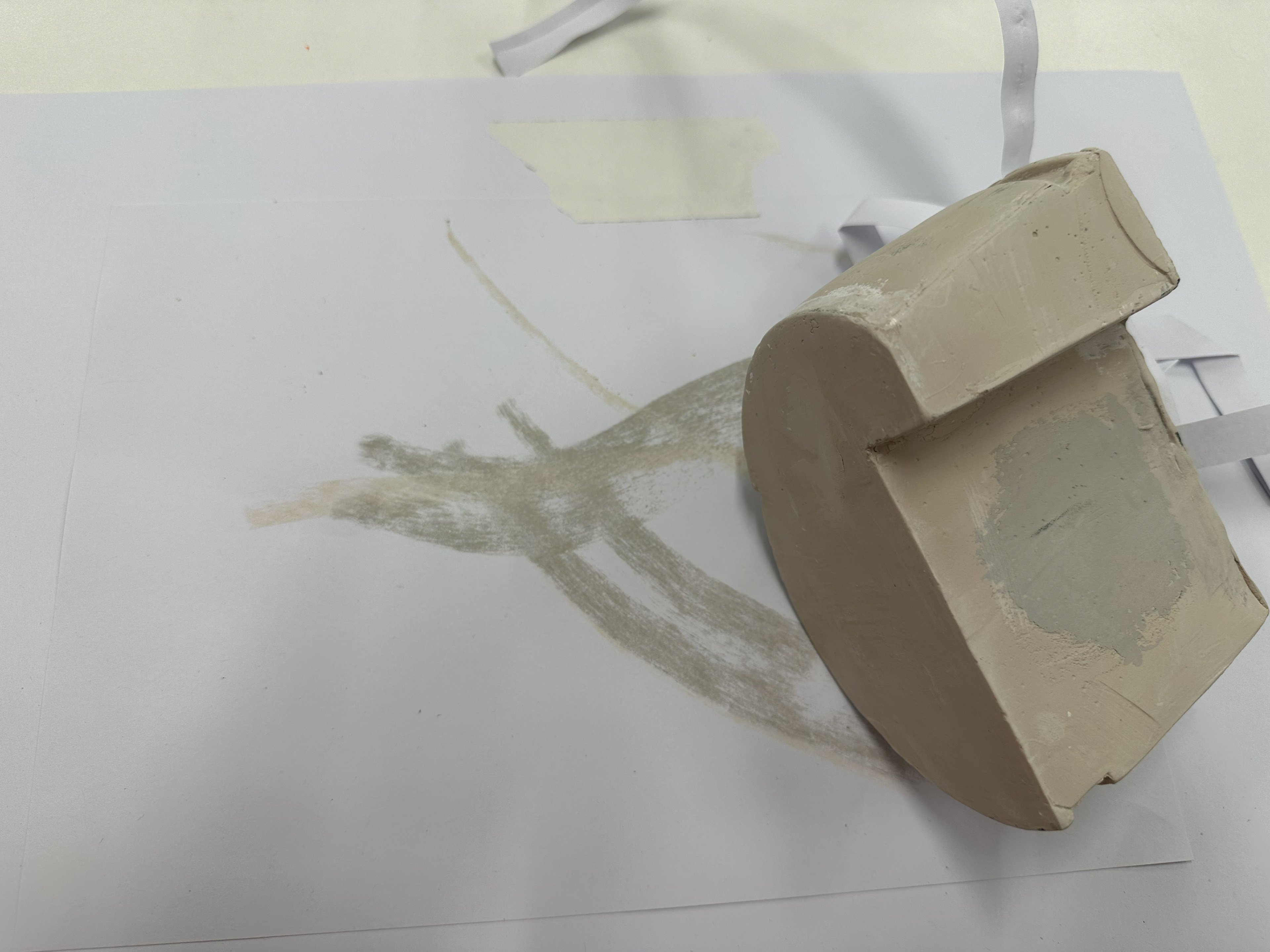 Using my slip cast tool to draw some shadow lines.