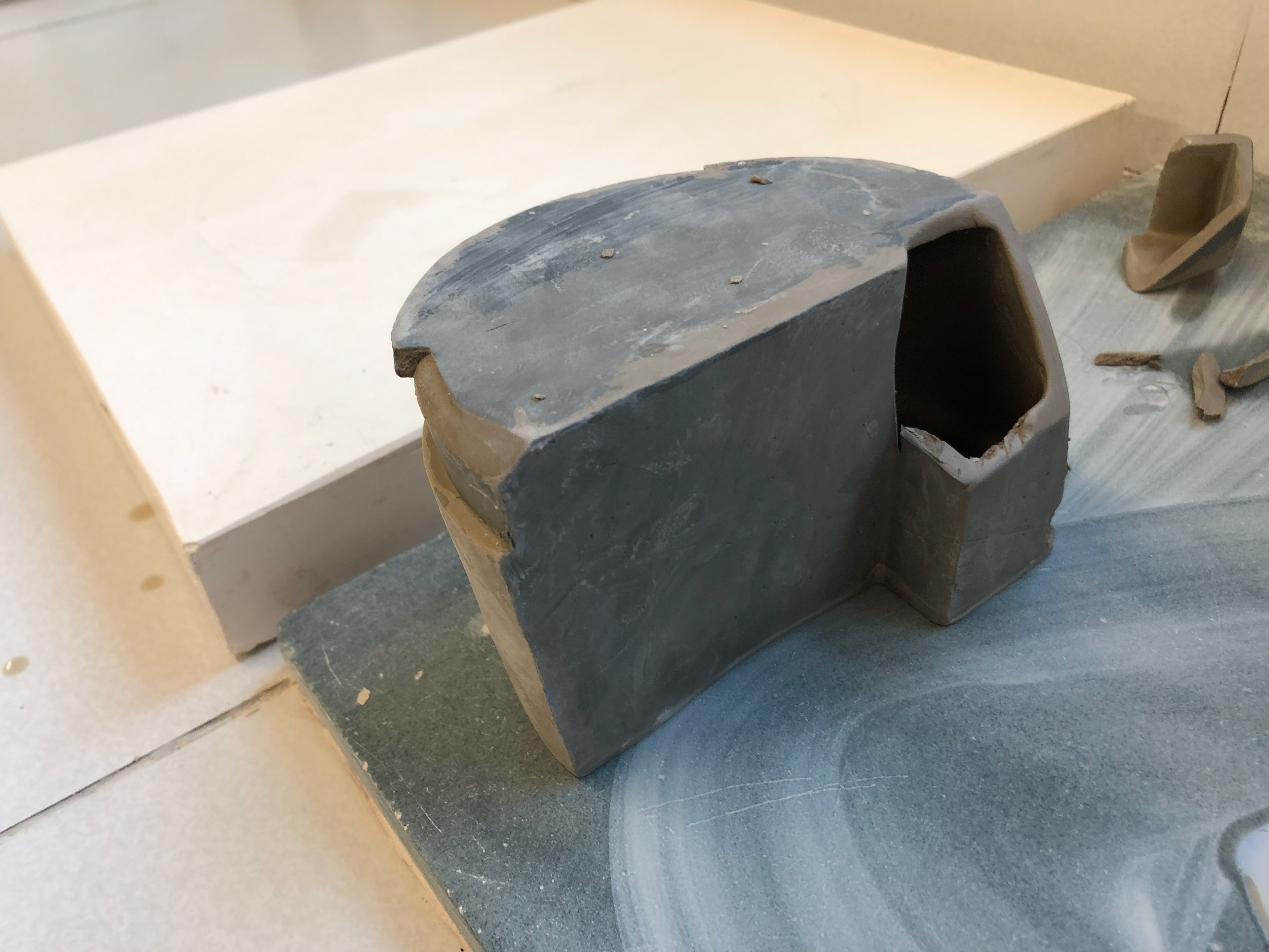 Similar to Shaddock's Vessels I cut away a corner to make a angled edge.