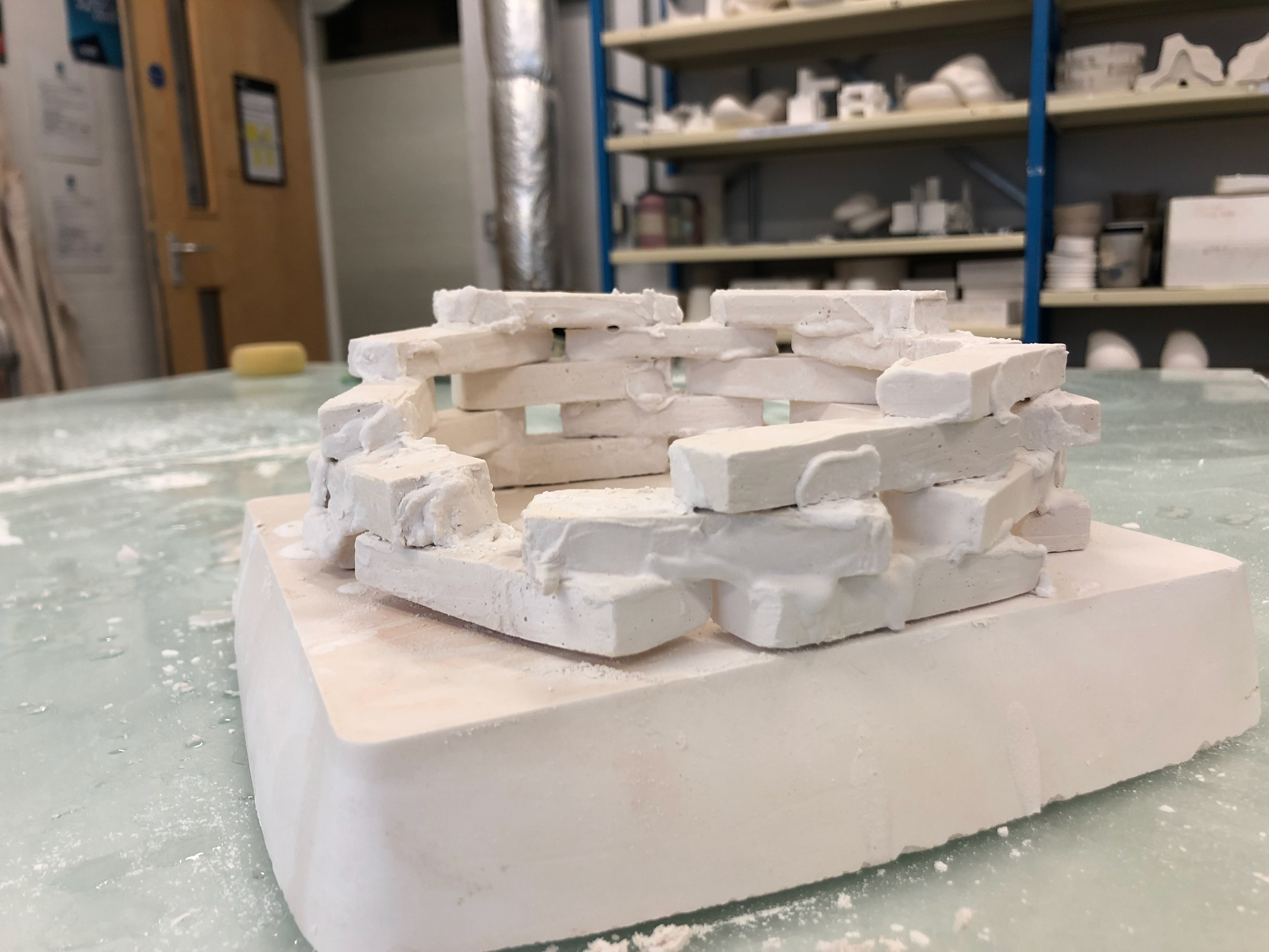 Completed pattern with all blocks joint