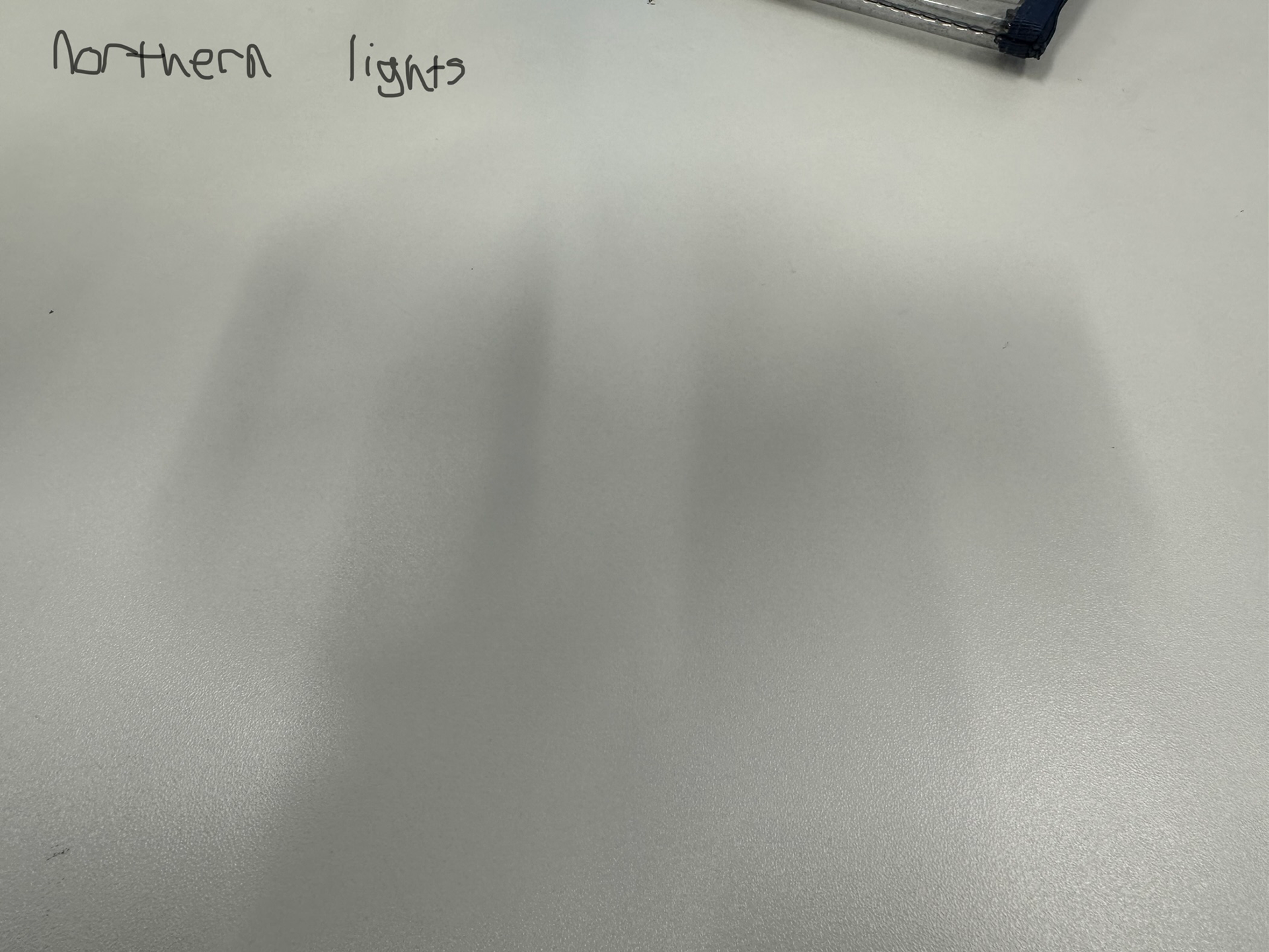 The fold pieces linked together creates shadows that look similar to the northern lights.