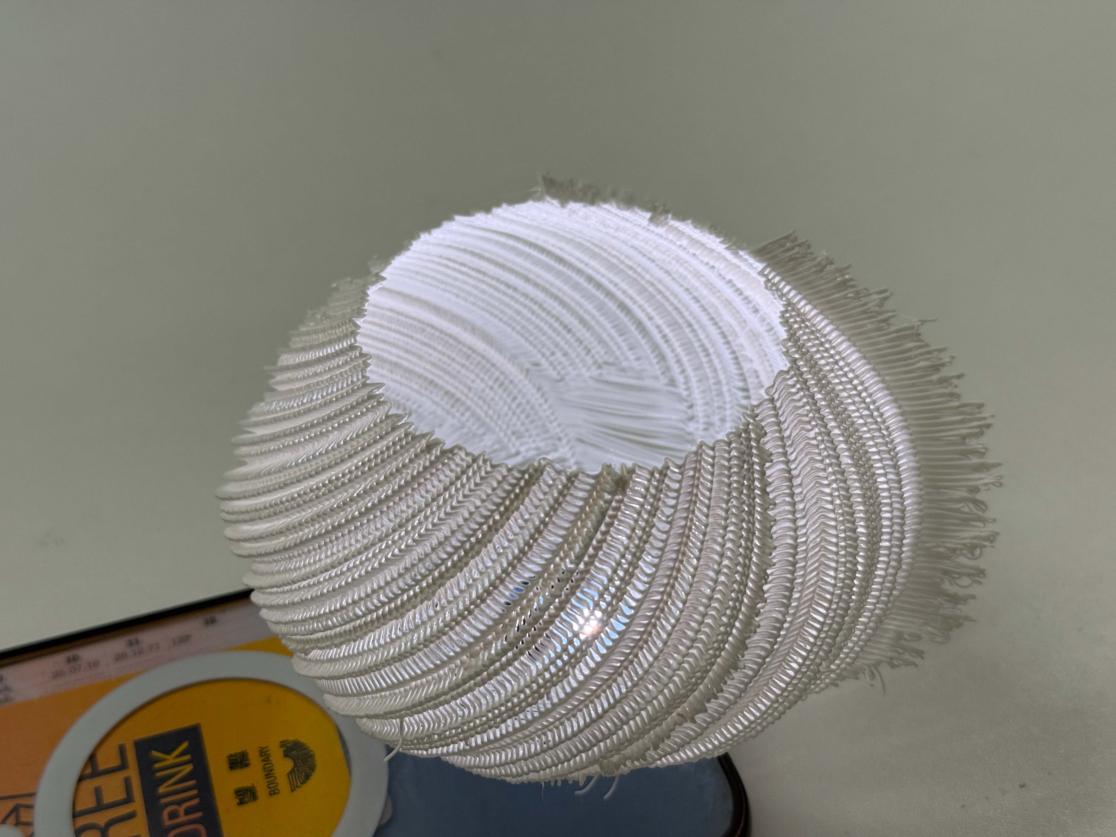 Top view with light