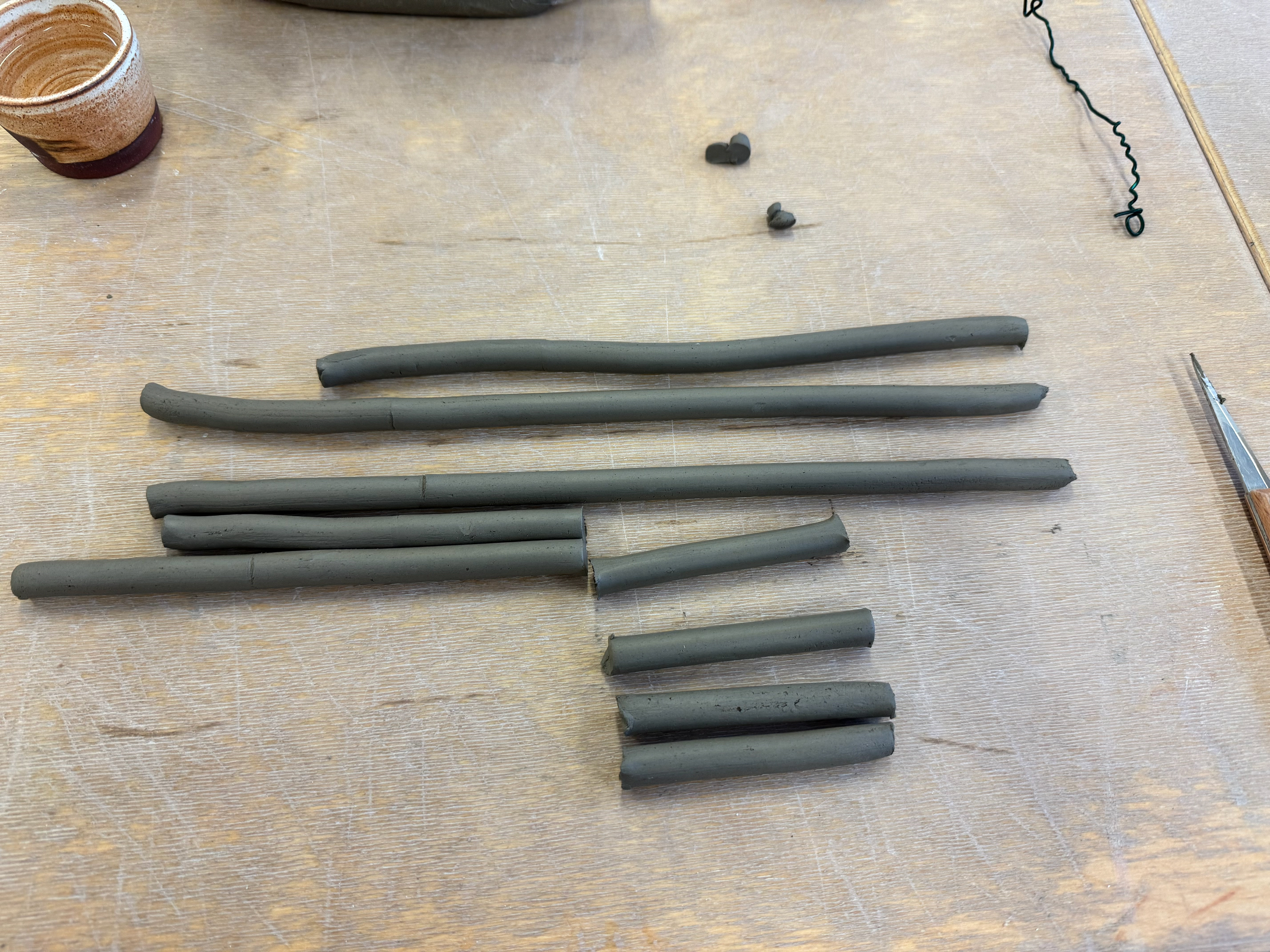 Extruded clay