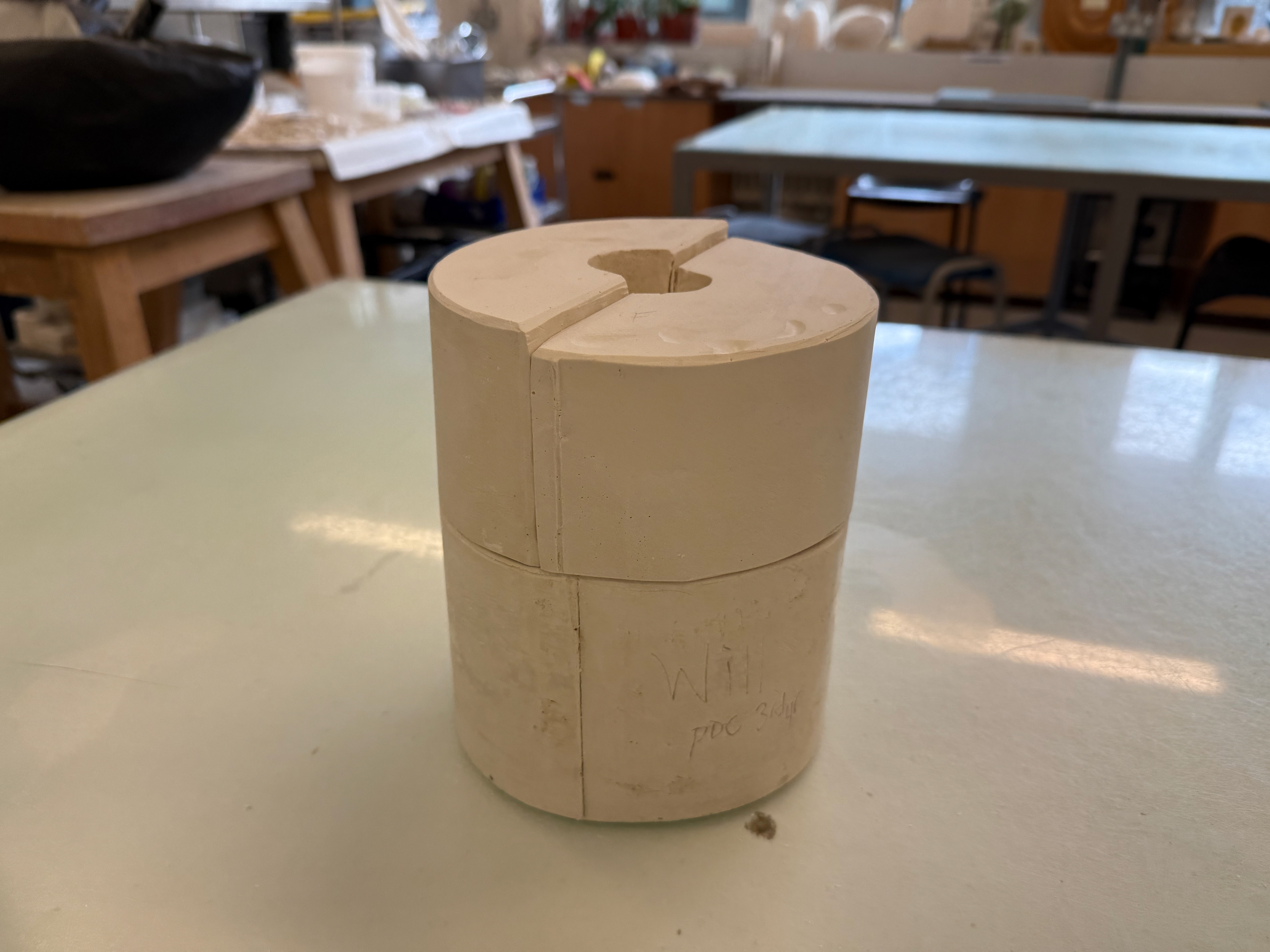 The two top parts of the mould were uneven so I had to plane it down.