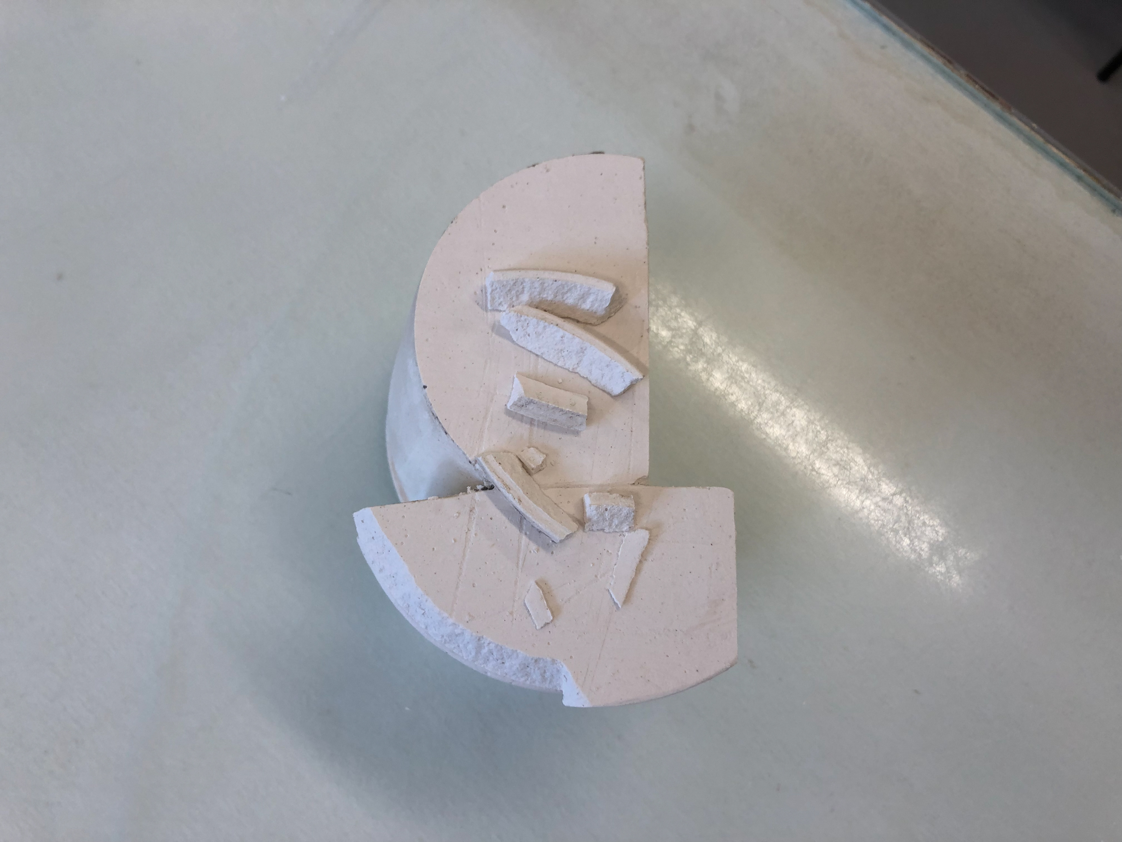 The physical design broke whilst making the mould but did not affect it.