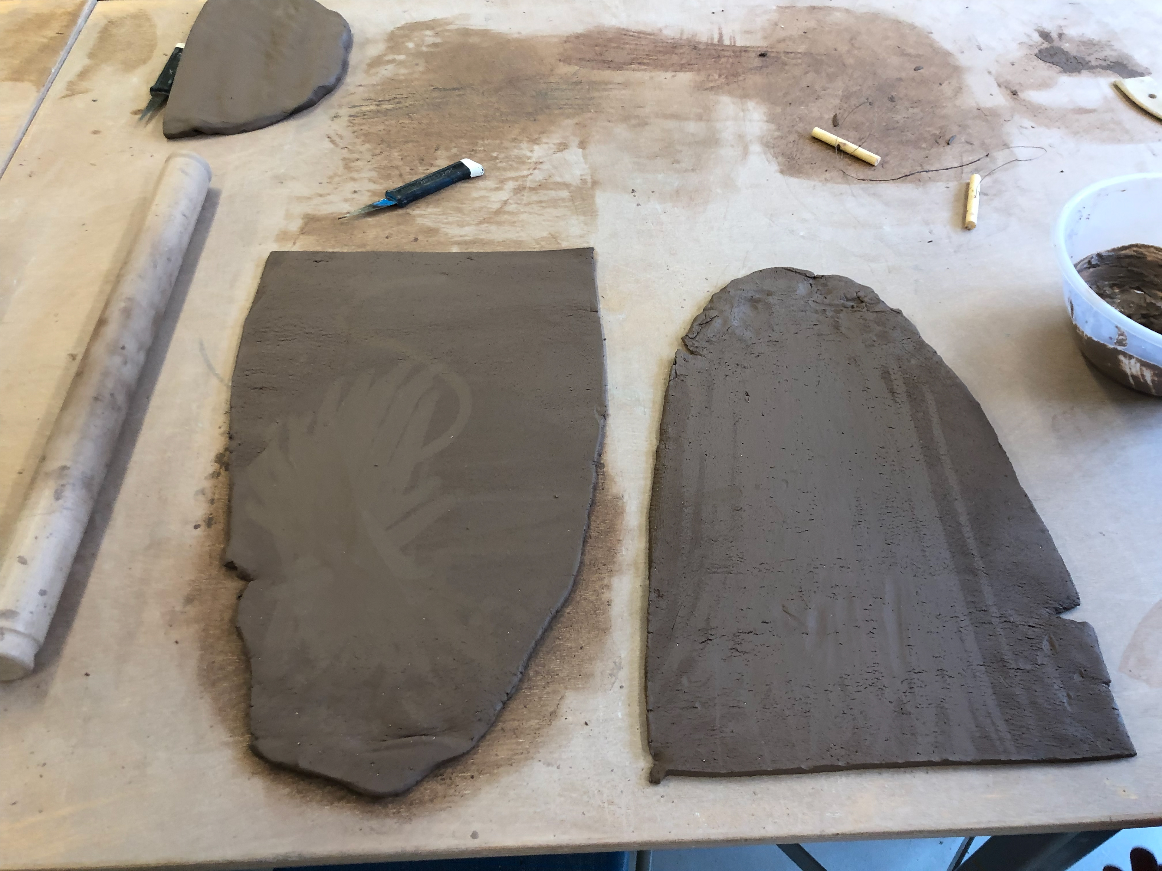 Rolled out slabs