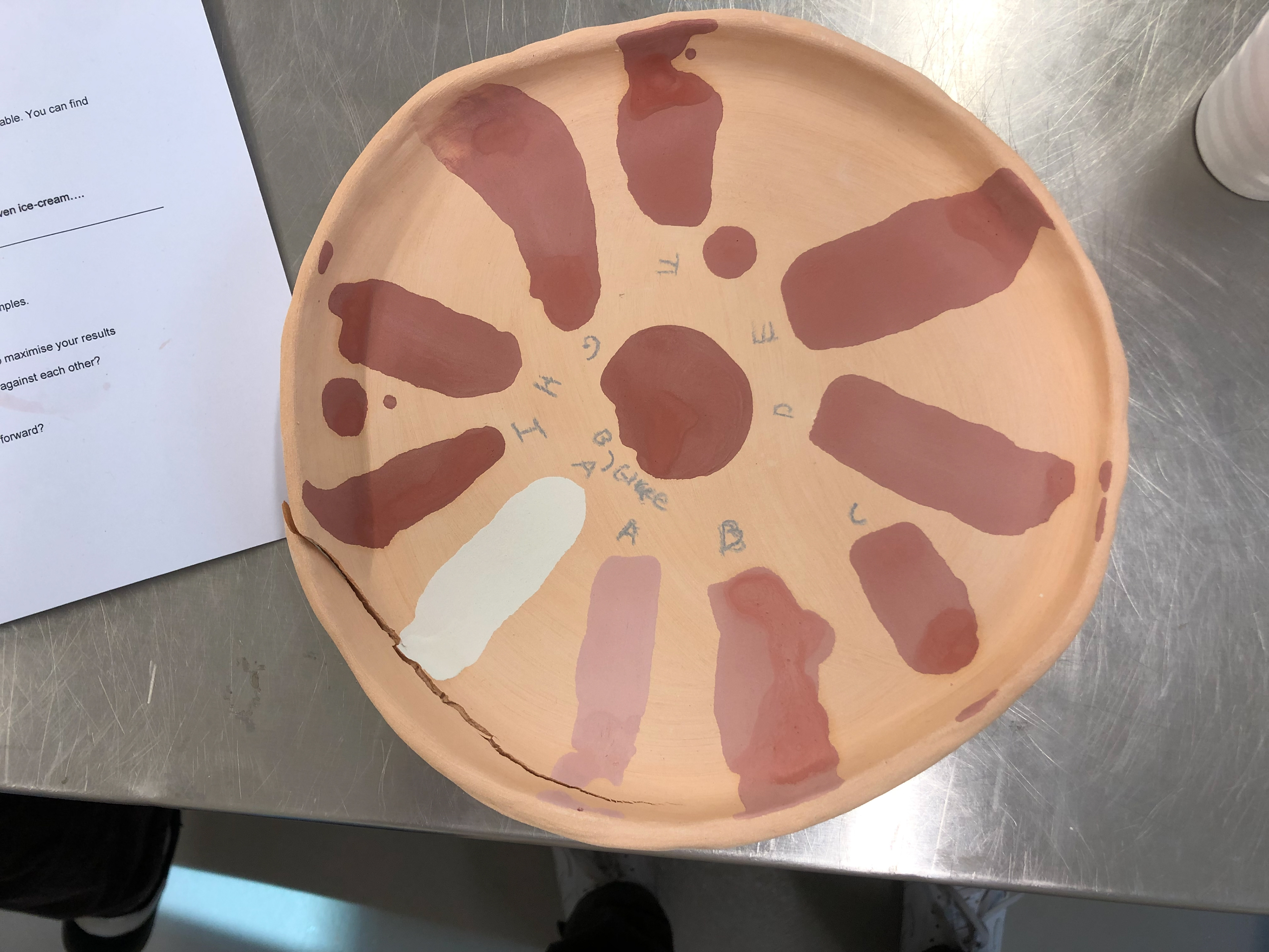 Piece to test the glaze on.