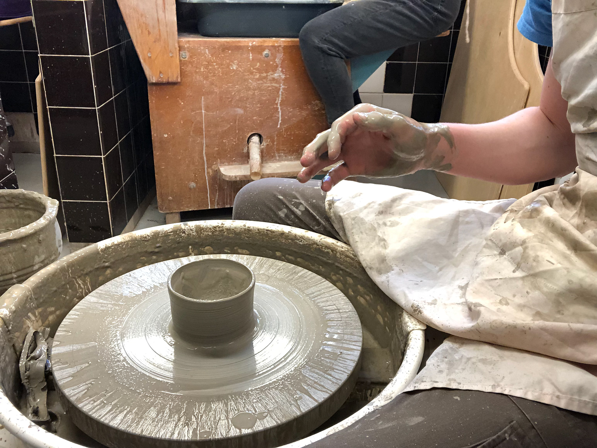 Pot ready to be cut.
