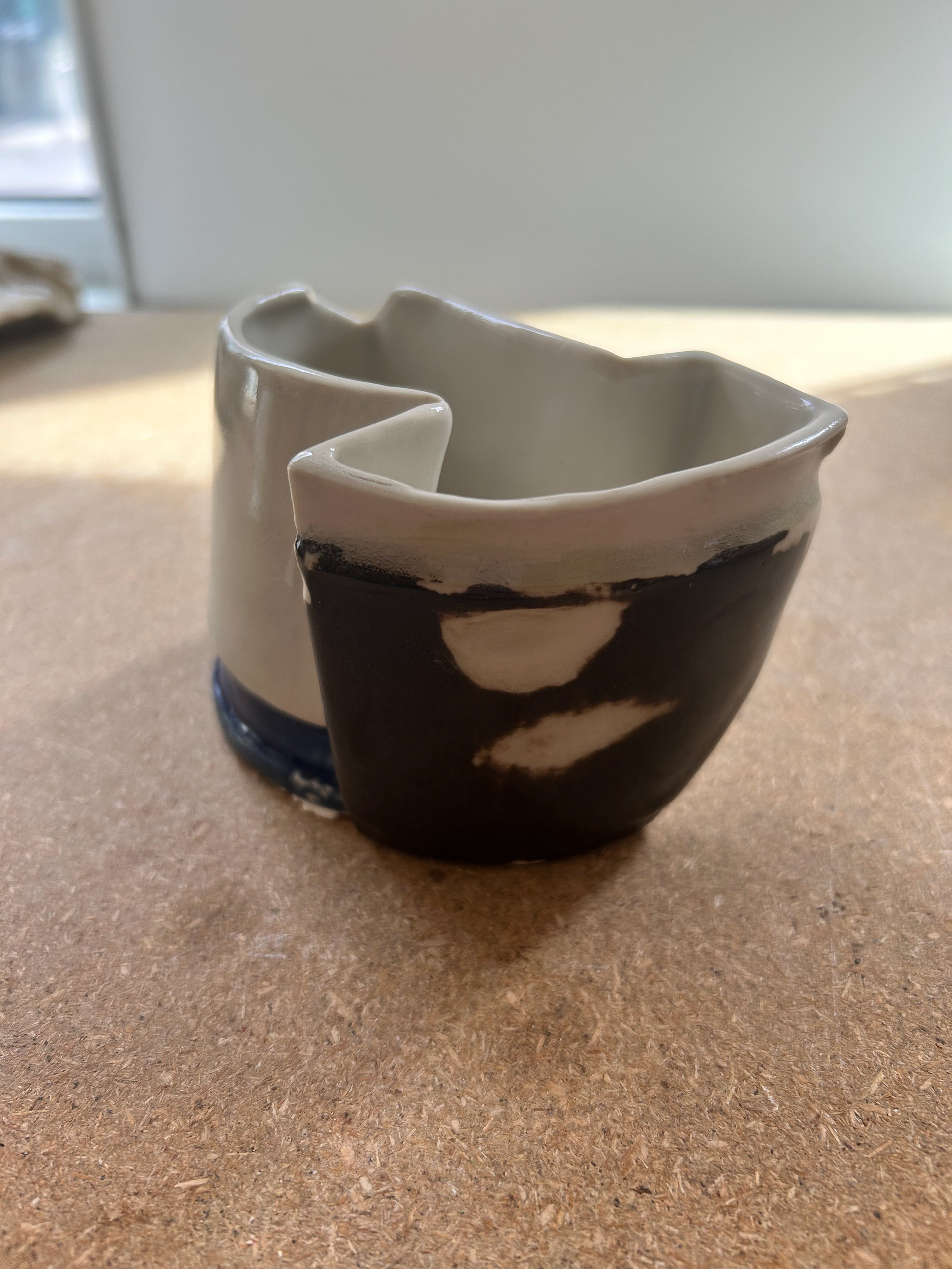 The unglazed area is where I attempted to add bumps for texture. It didn't turn out too well.