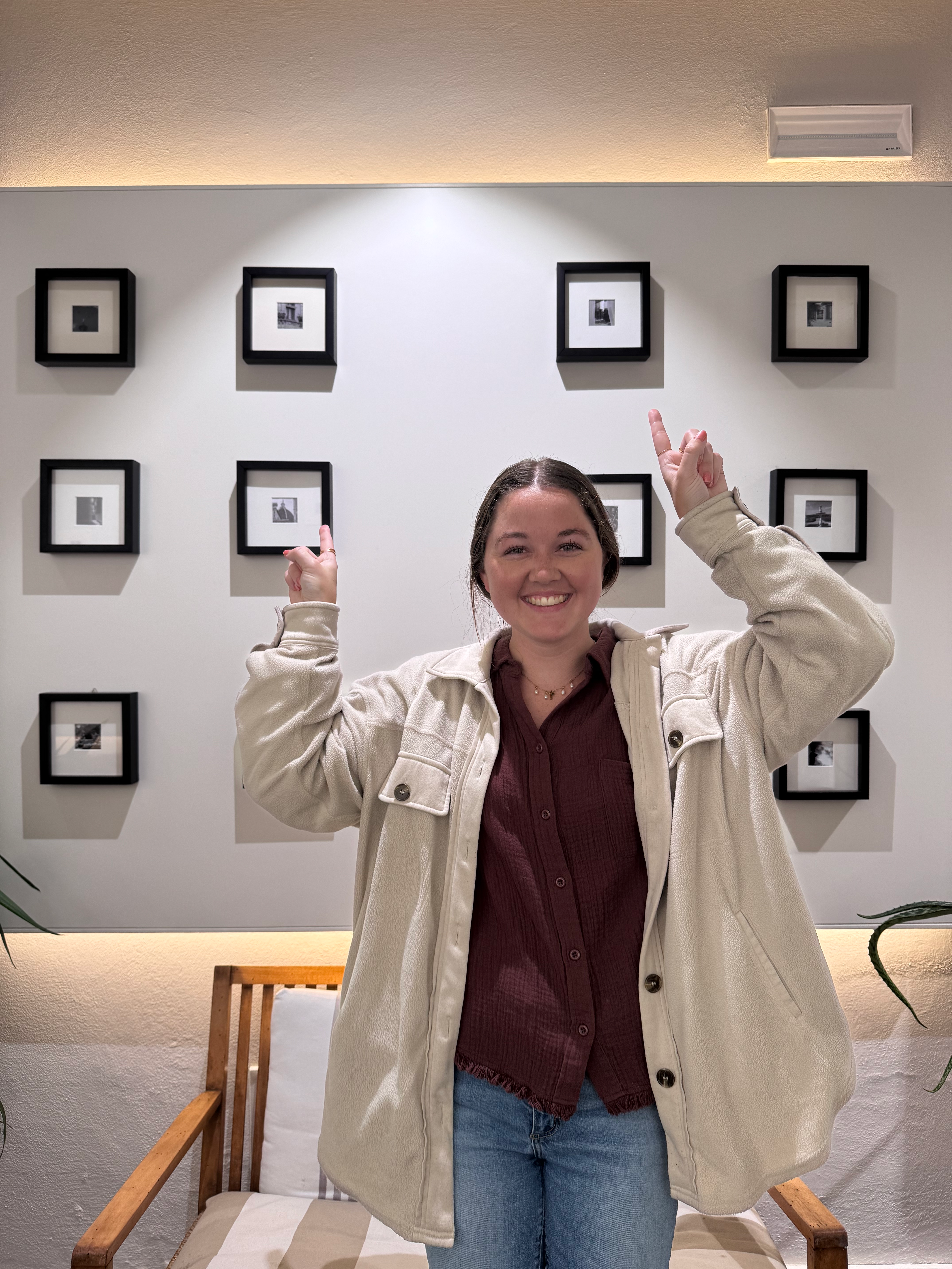 pointing at my photos