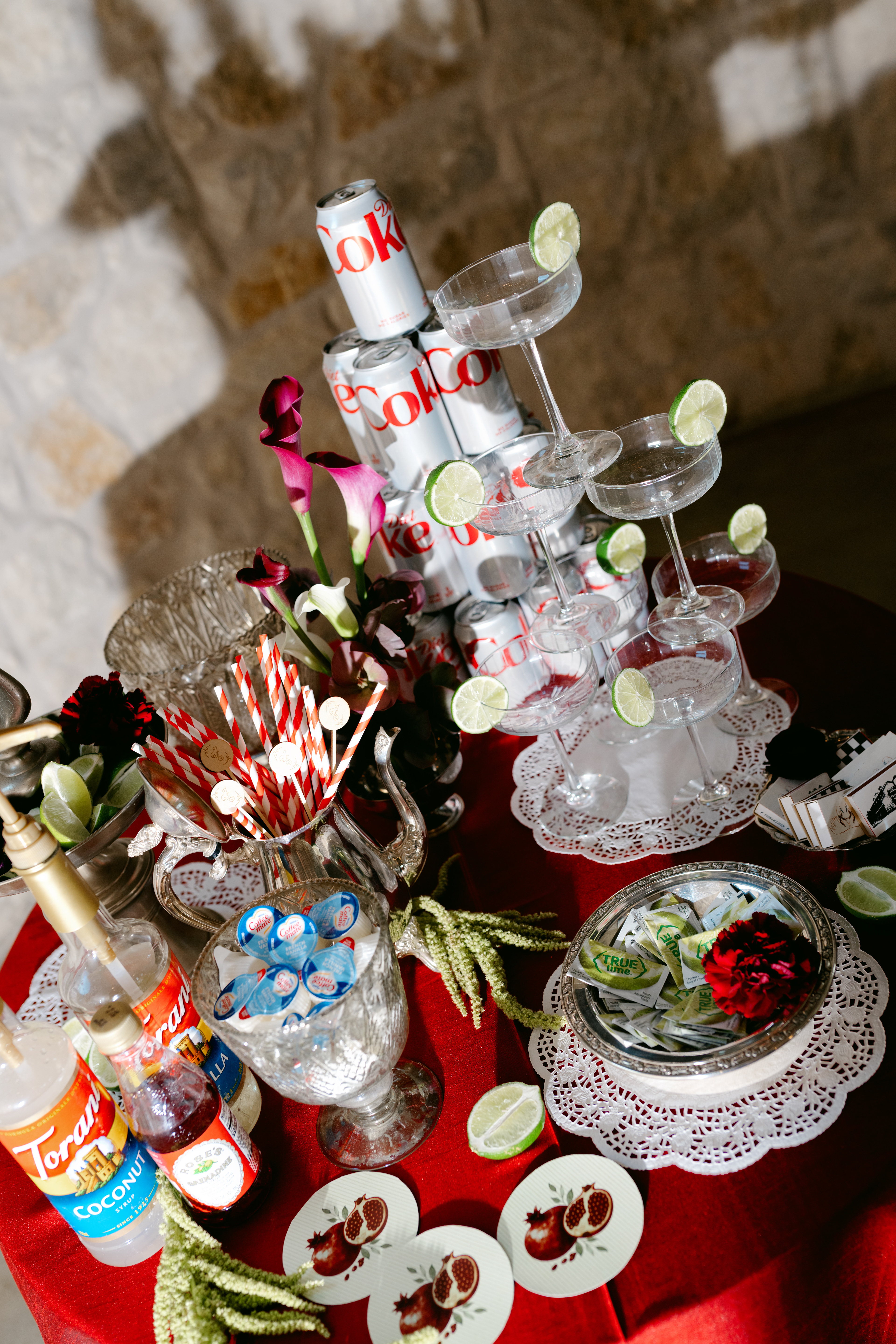 diet coke tower table