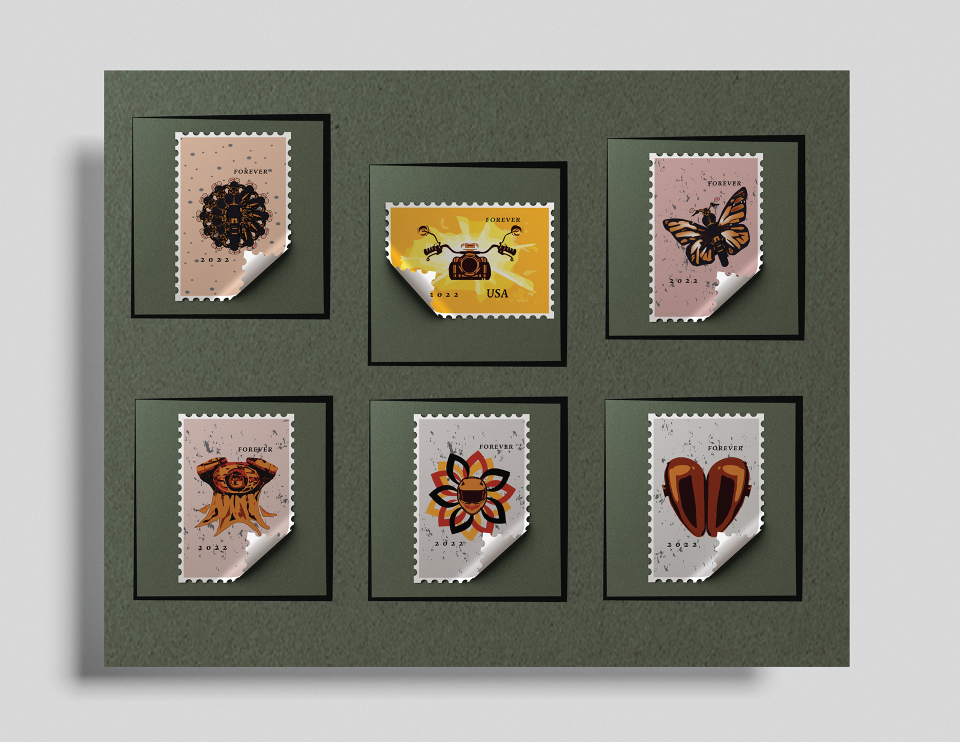 Motorcycle Stamp Collection