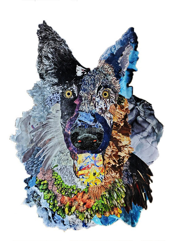 Zoe. Paper on wood. 30 inches by 45 inches 2020