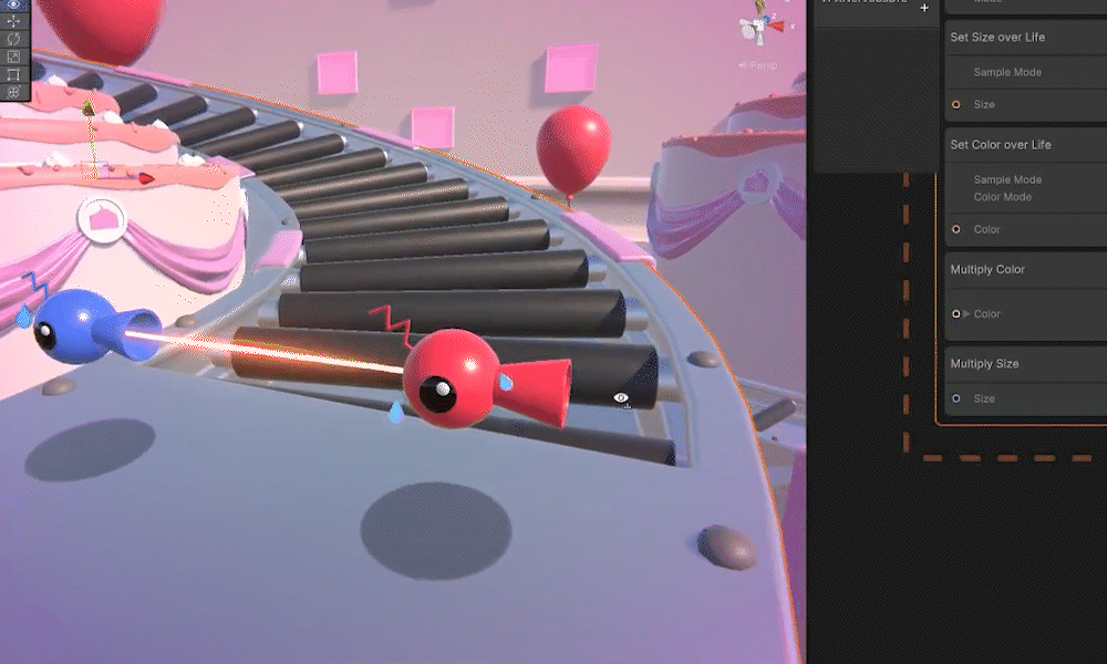 Player sweating VFX