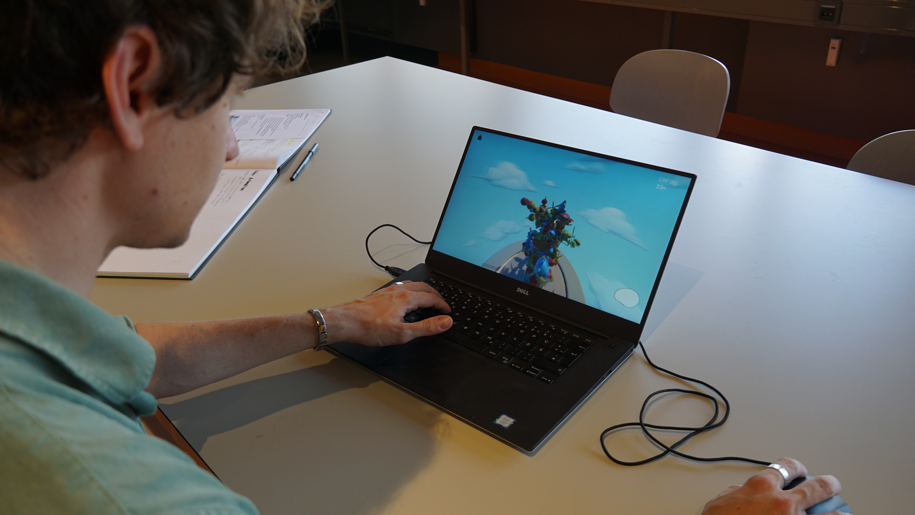 Coach Friedrich Schadow plays lofty