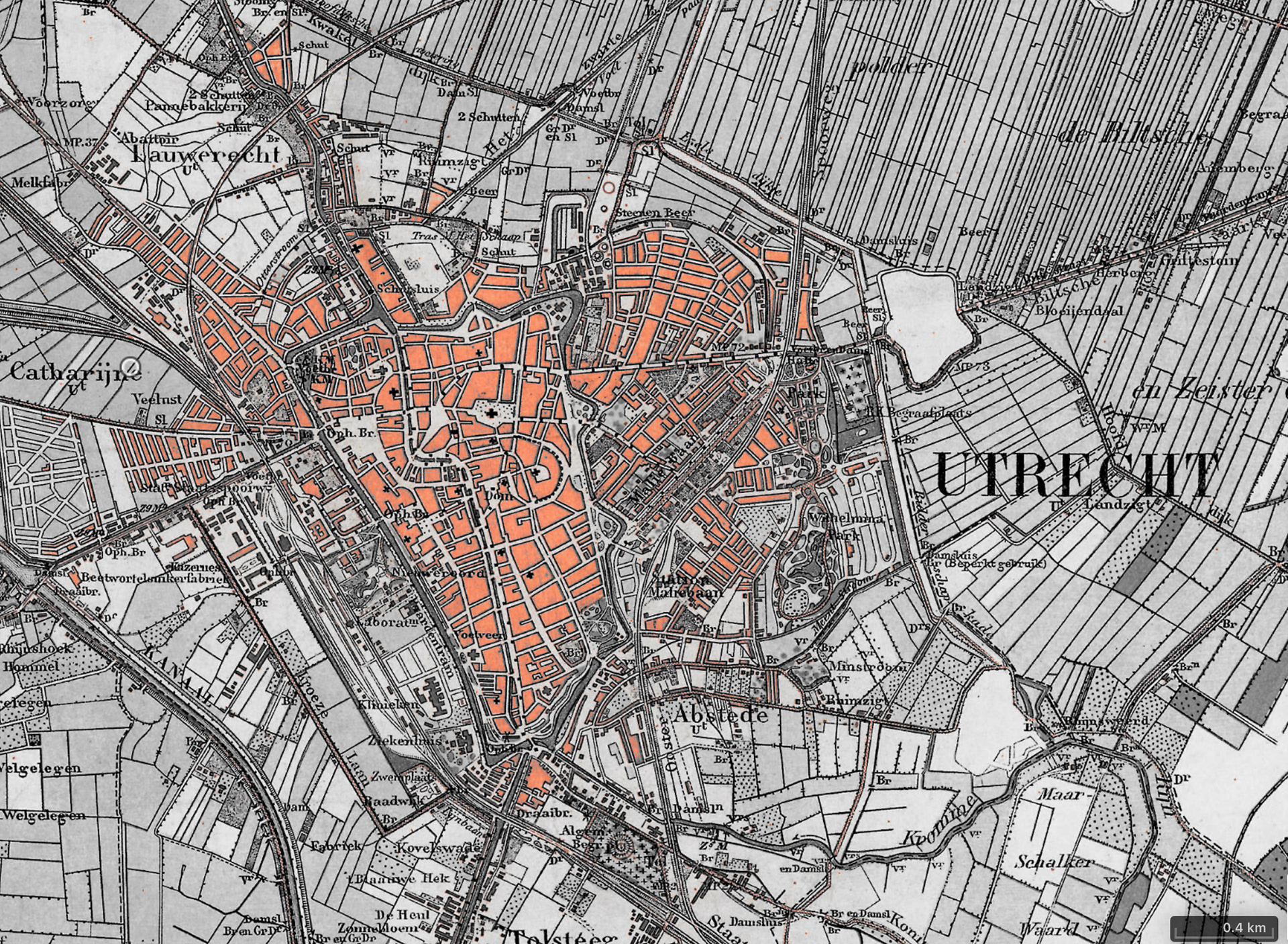 Stad Utrecht omstreeks 1904