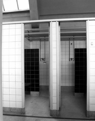 Cabines met sproeibaden