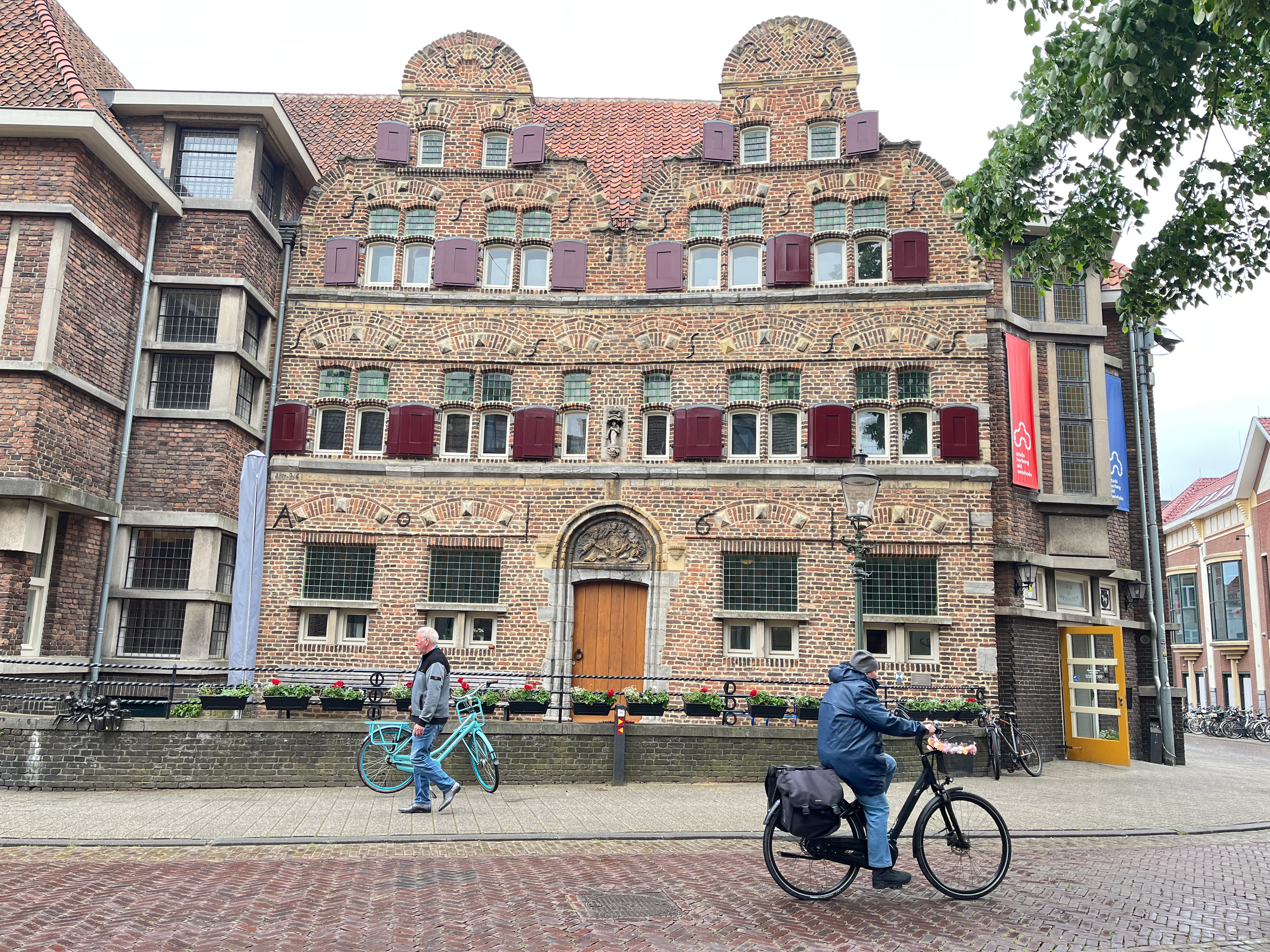 bijna bij het eindpunt van de etappe