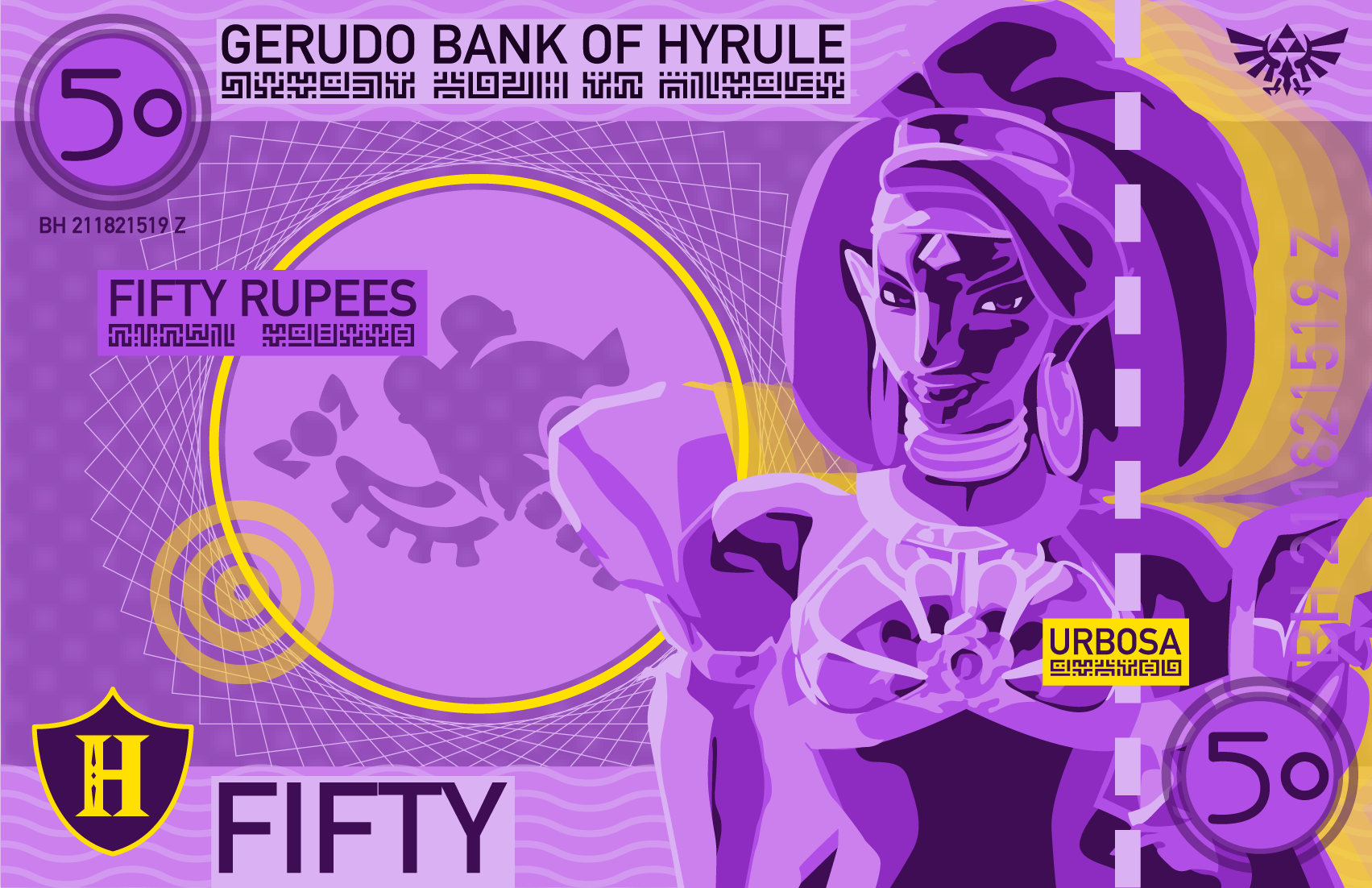 'Urbosa' Fifty Rupees (front)