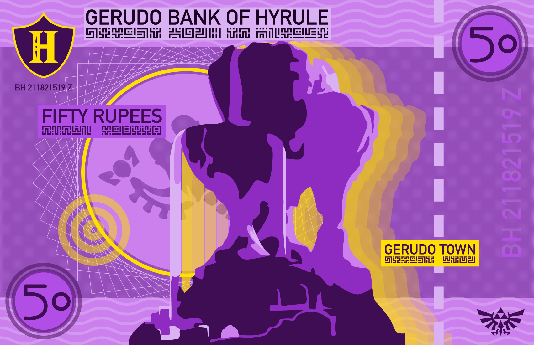 'Urbosa' Fifty Rupees (back)