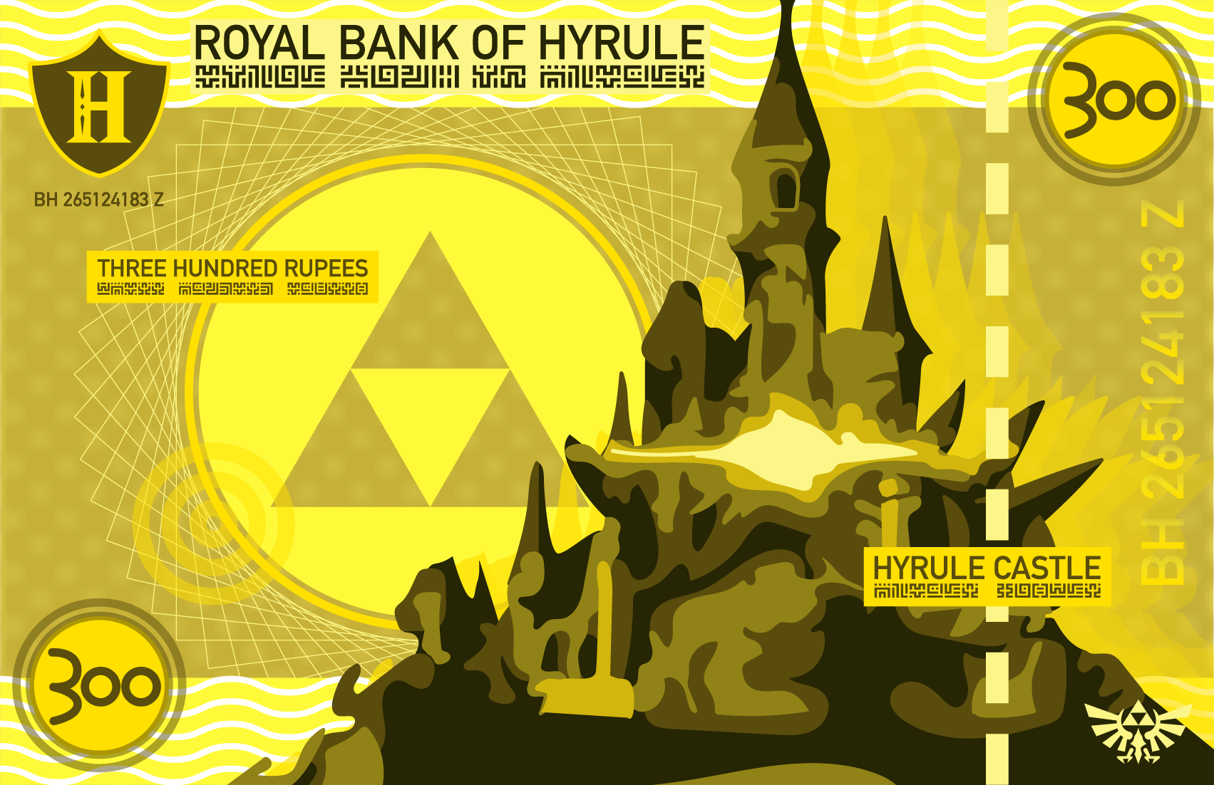 'Zelda' Three Hundred Rupees (back)