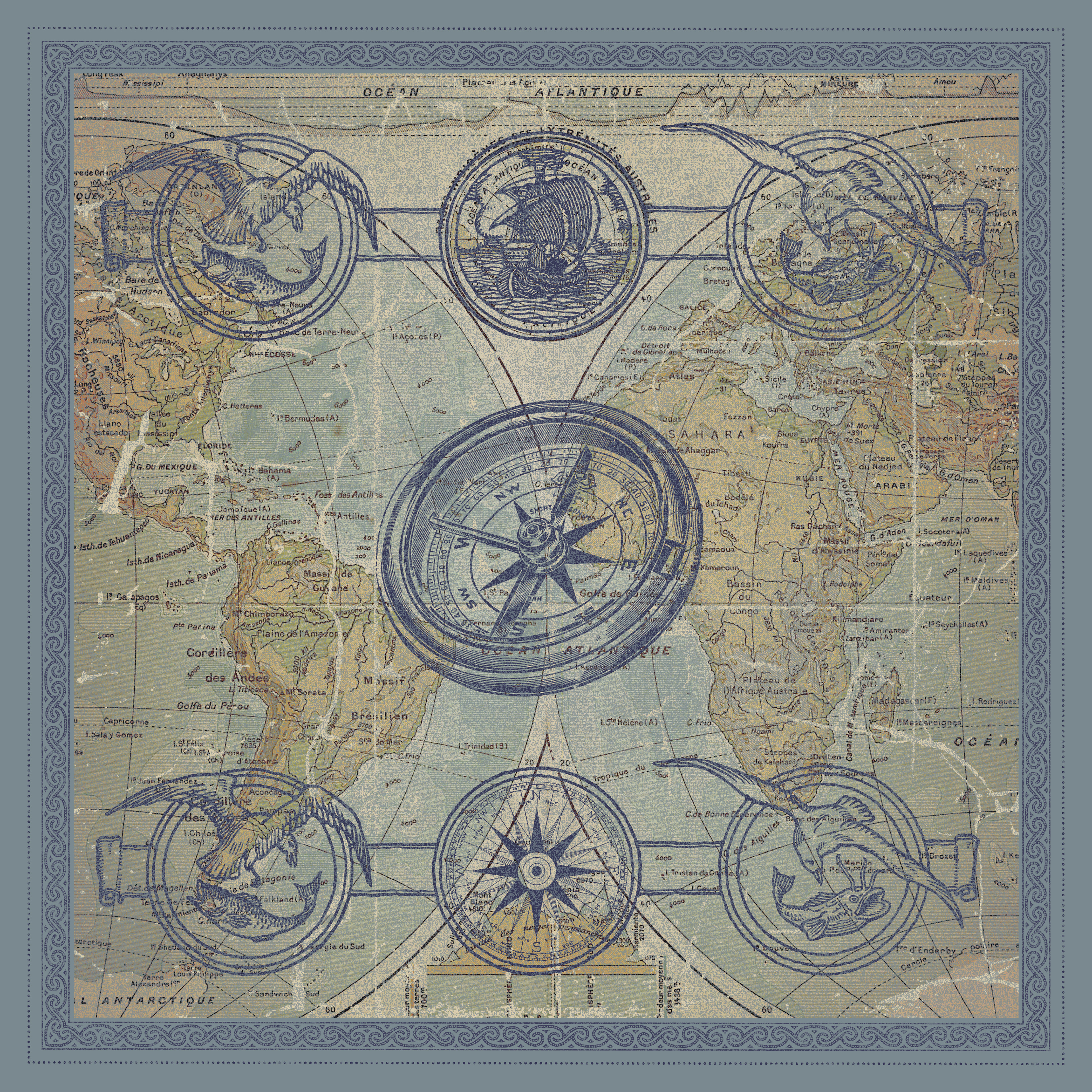 VITAGE MAP / BANDANA / CAMEL ACTIVE