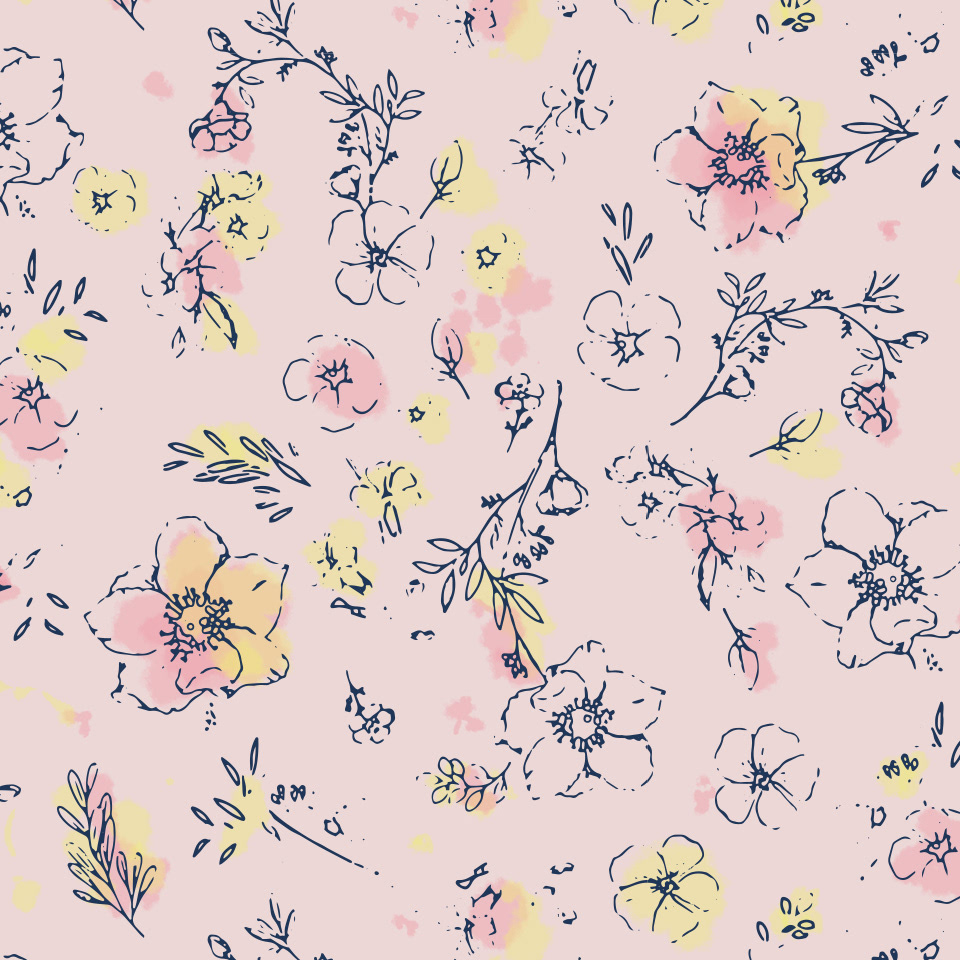 SKETCHED FLOWERS / NIGHTWEAR / OTTO