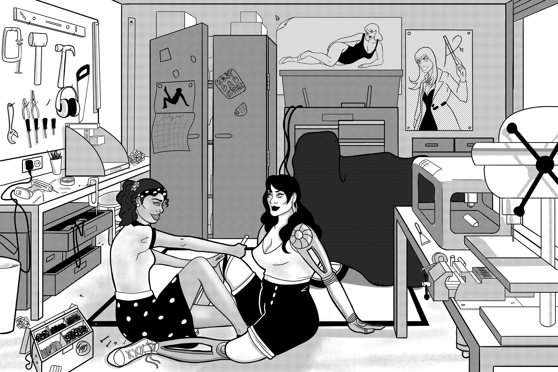 "Cluttered," Concept art for Comic Project