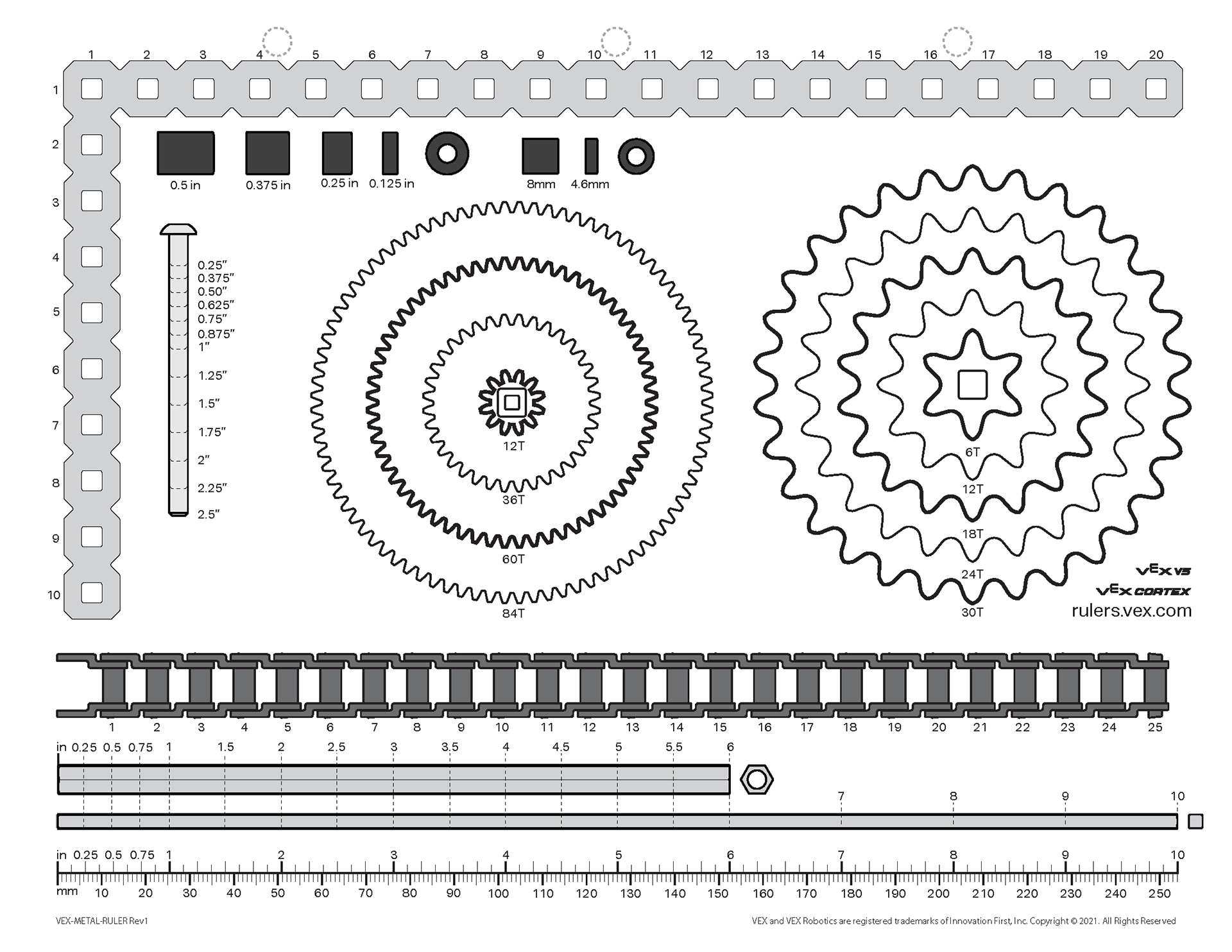 VEX V5 Ruler
