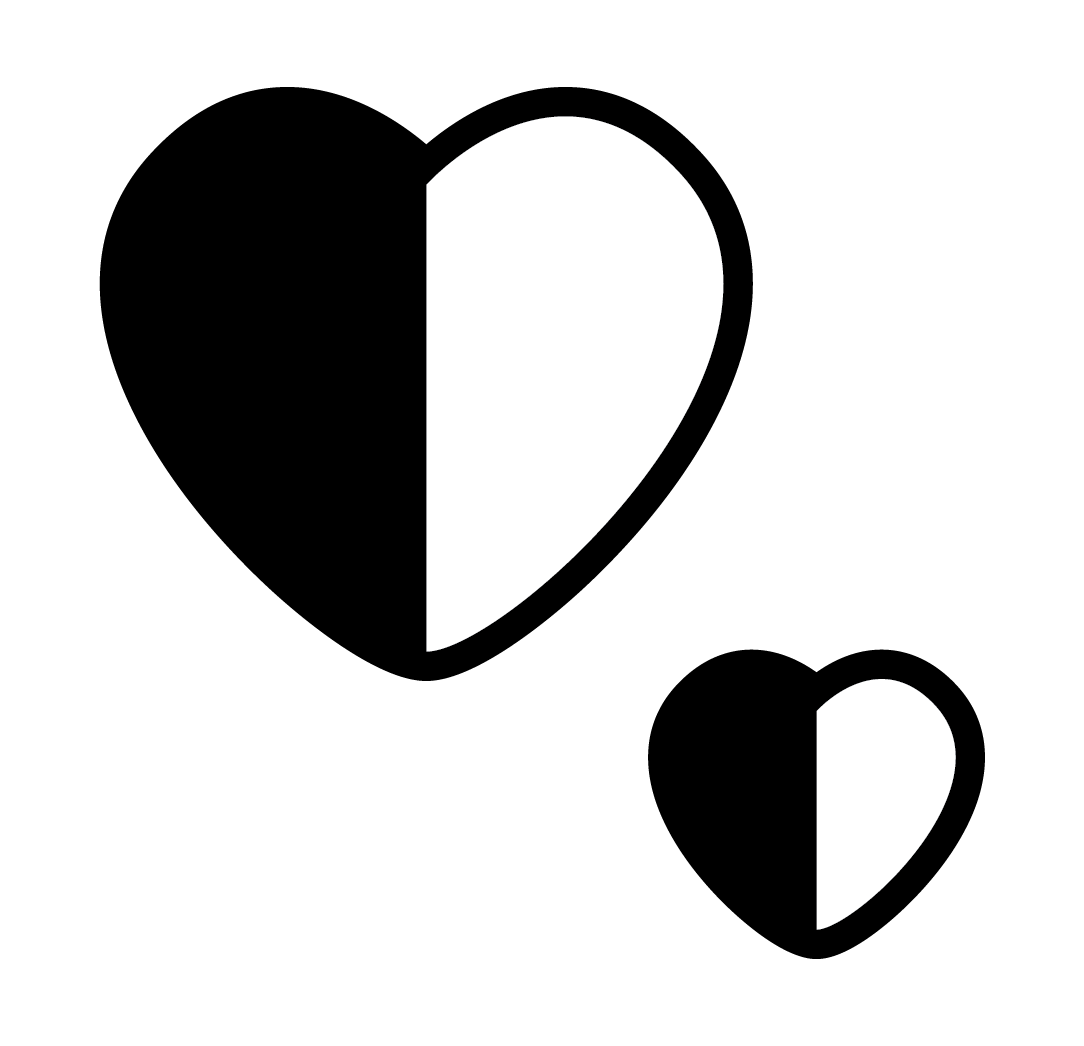 Two-Toned Heart Graphics