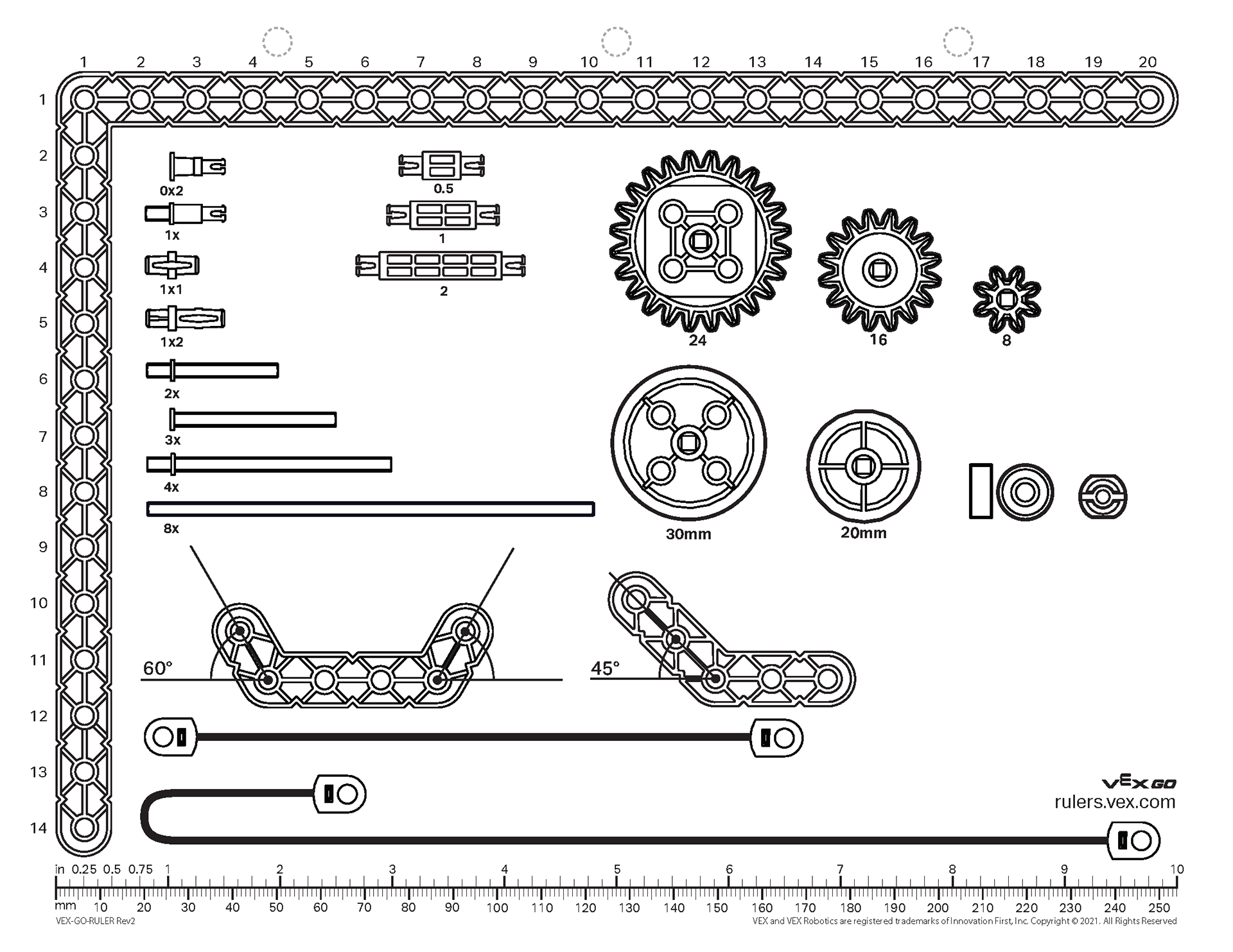 VEX GO Ruler