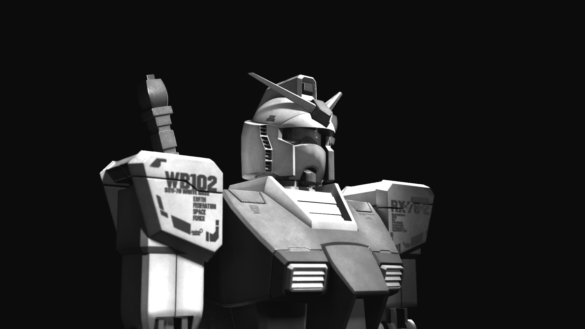 Mecha Modeling, Texturing and lighting Exercise