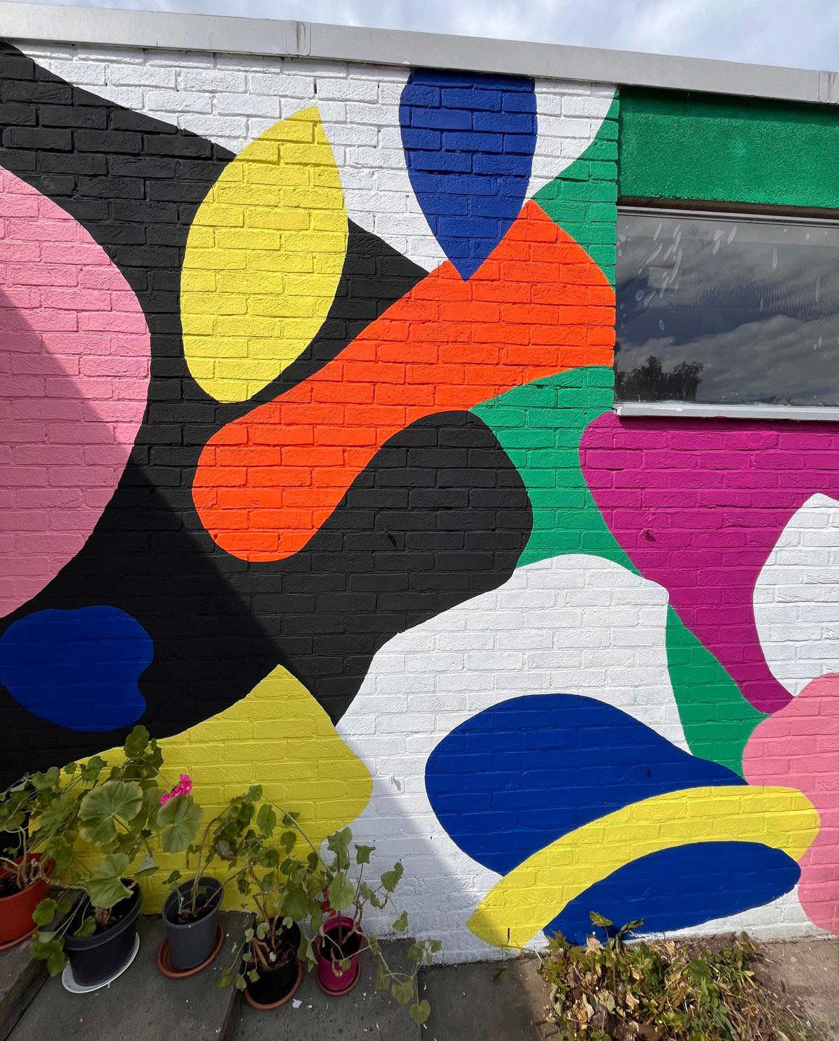 Part of completed mural