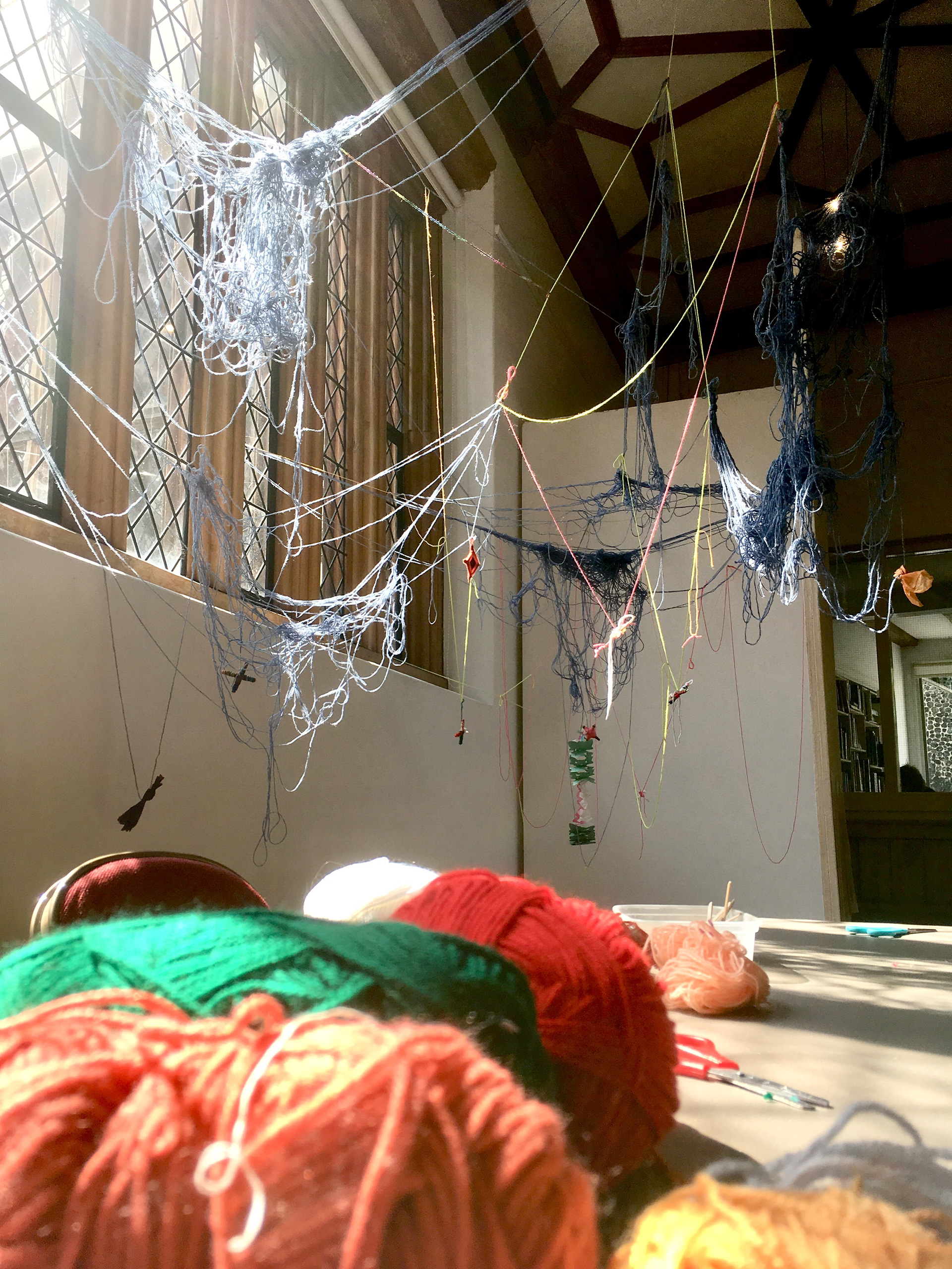 Faciliating family sessions in the gallery space at Anteros Arts Foundation