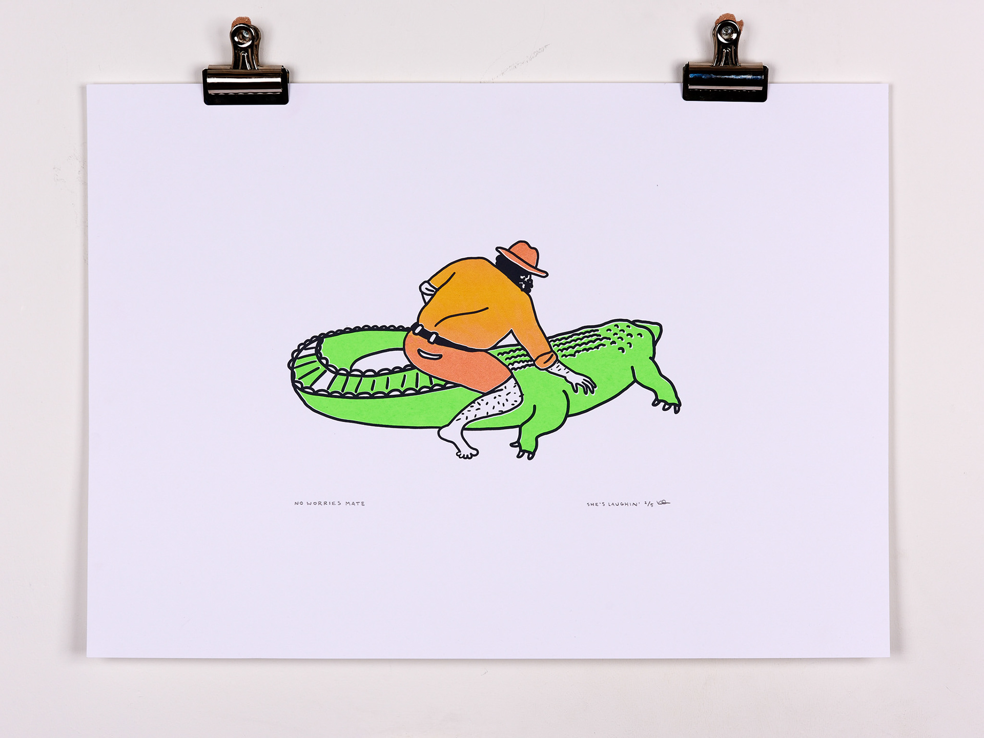 No Worries Mate (2017) Limited edition screenprint