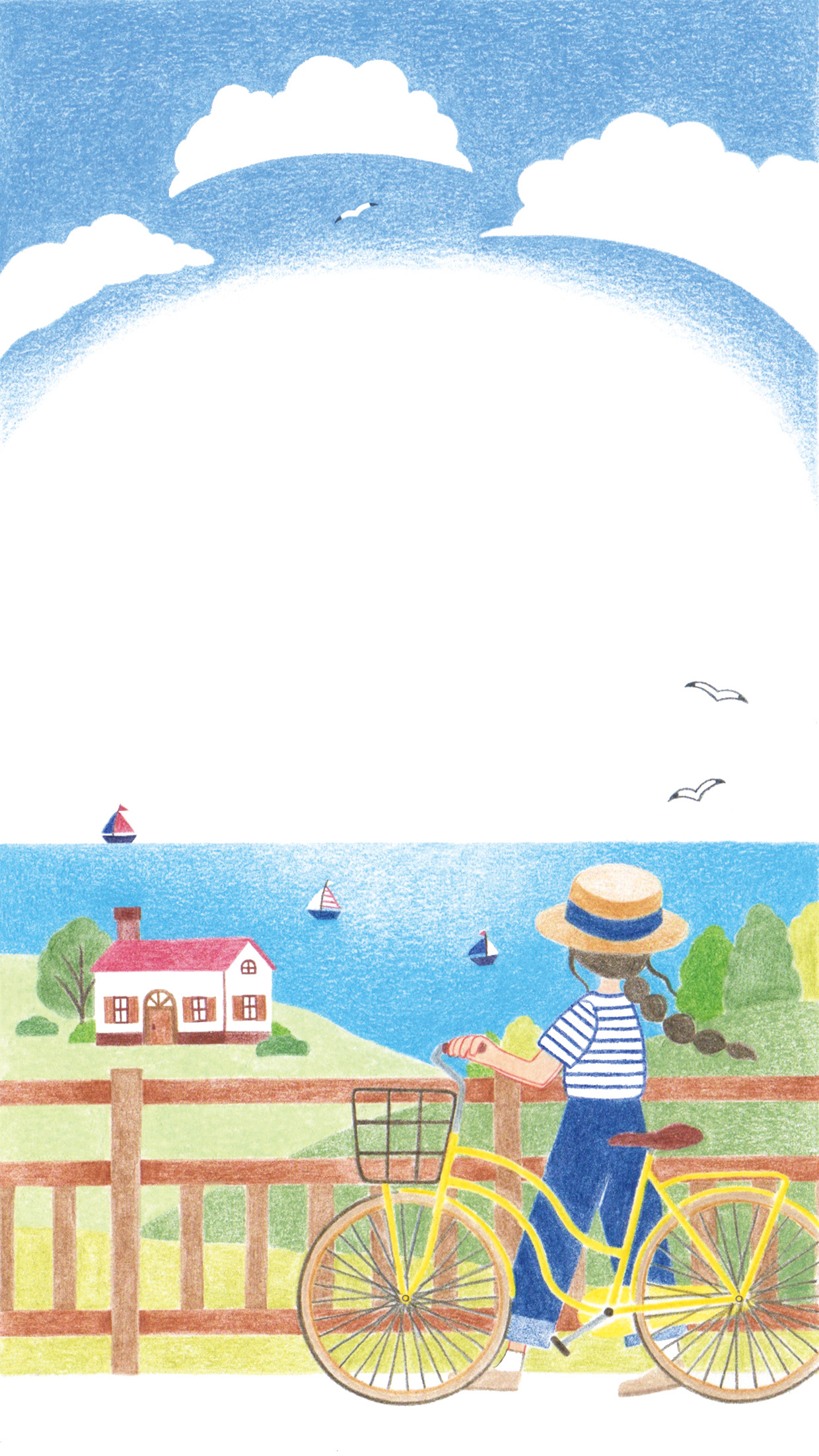 株式会社DHC様 会報誌「みんな、げんき?」7月号 「げんき広場」挿絵イラスト