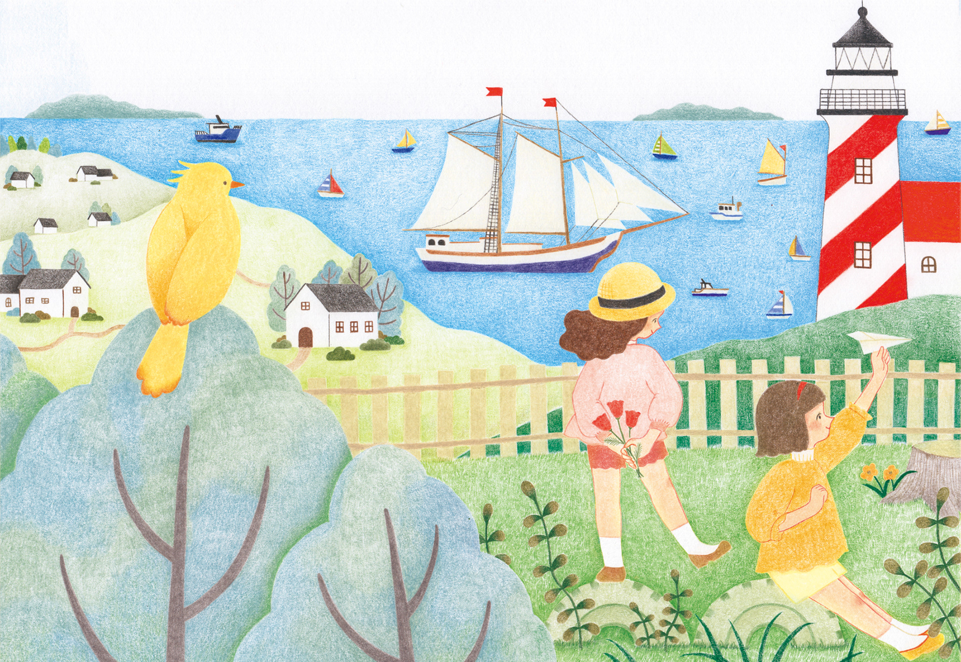 海が見える丘