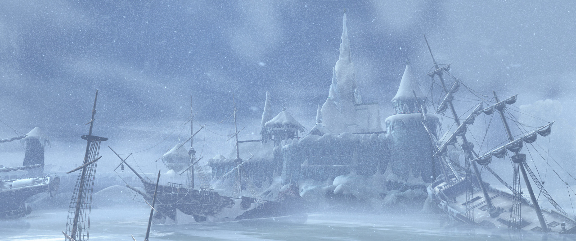 Snow covered castle Modeling