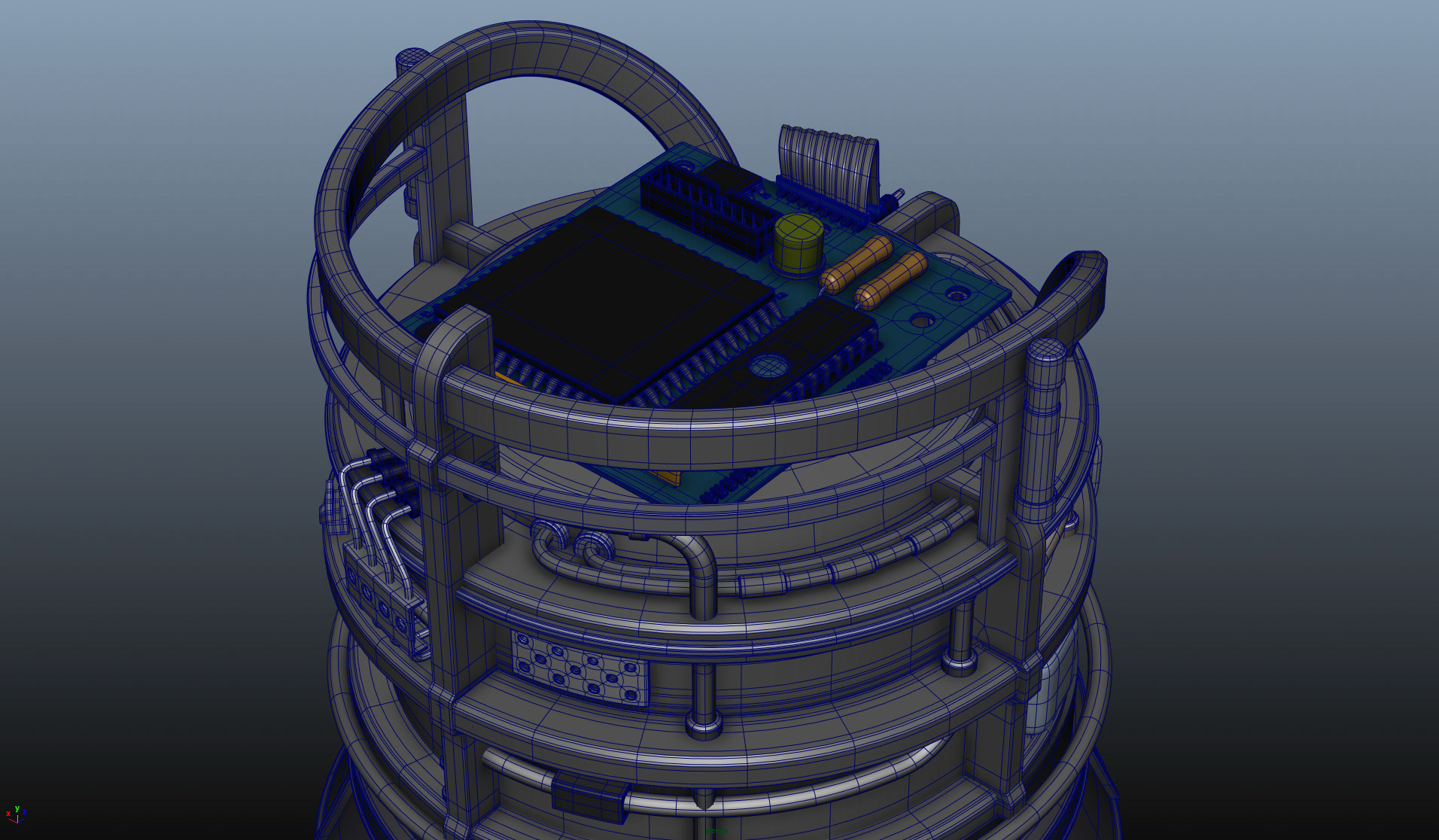 Cat Rocket prop Modeling (Wireframe)