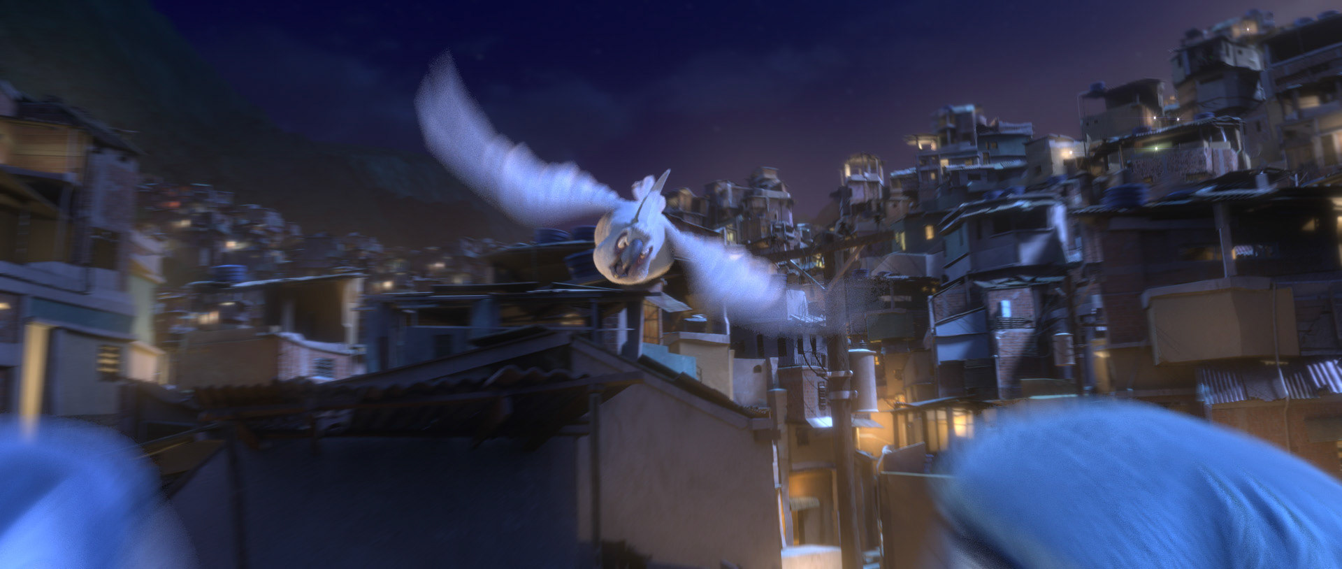 Screenshot from the movie using the favela blocks