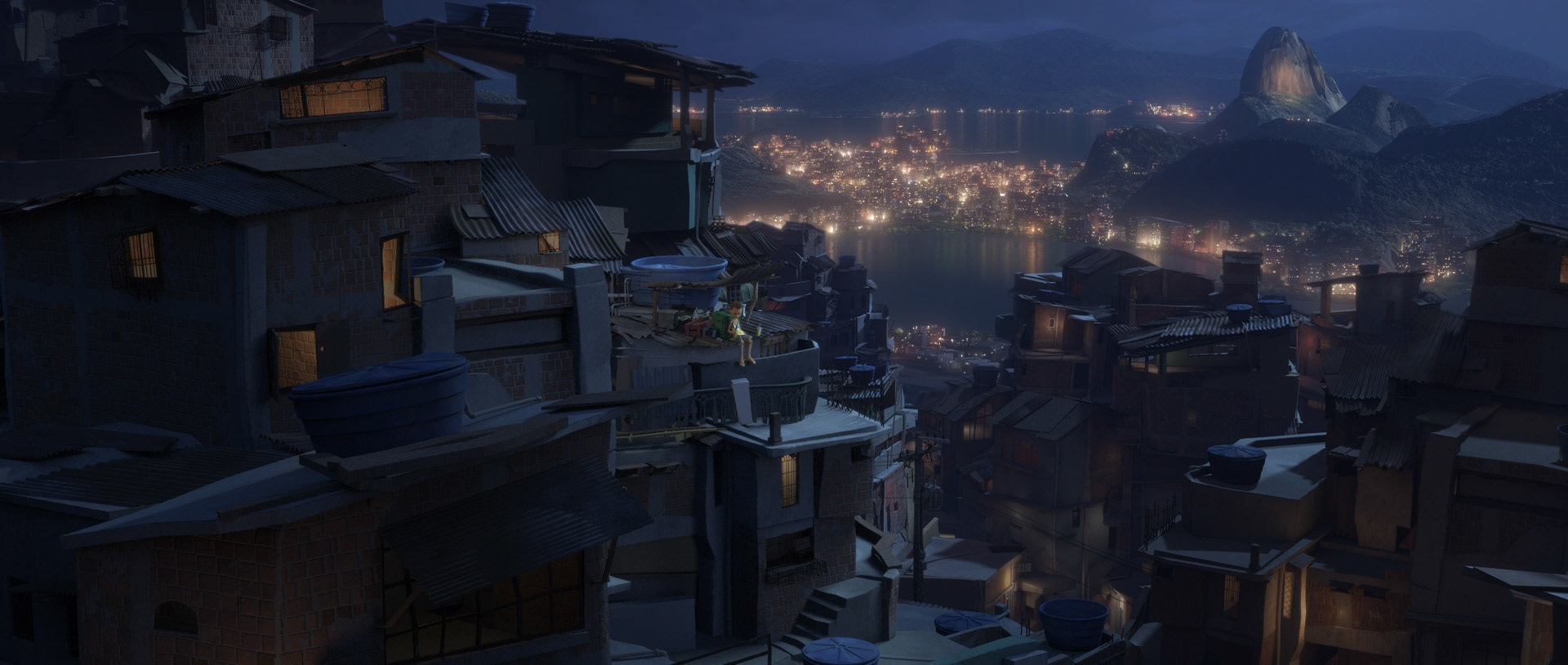 Screenshot from the movie using the favela blocks