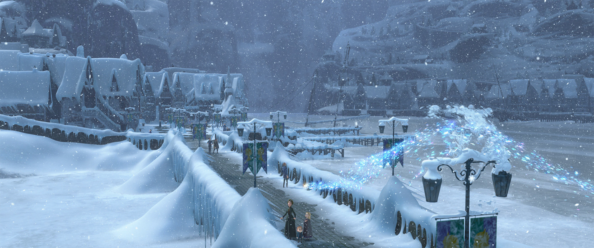 Snow covered town Modeling