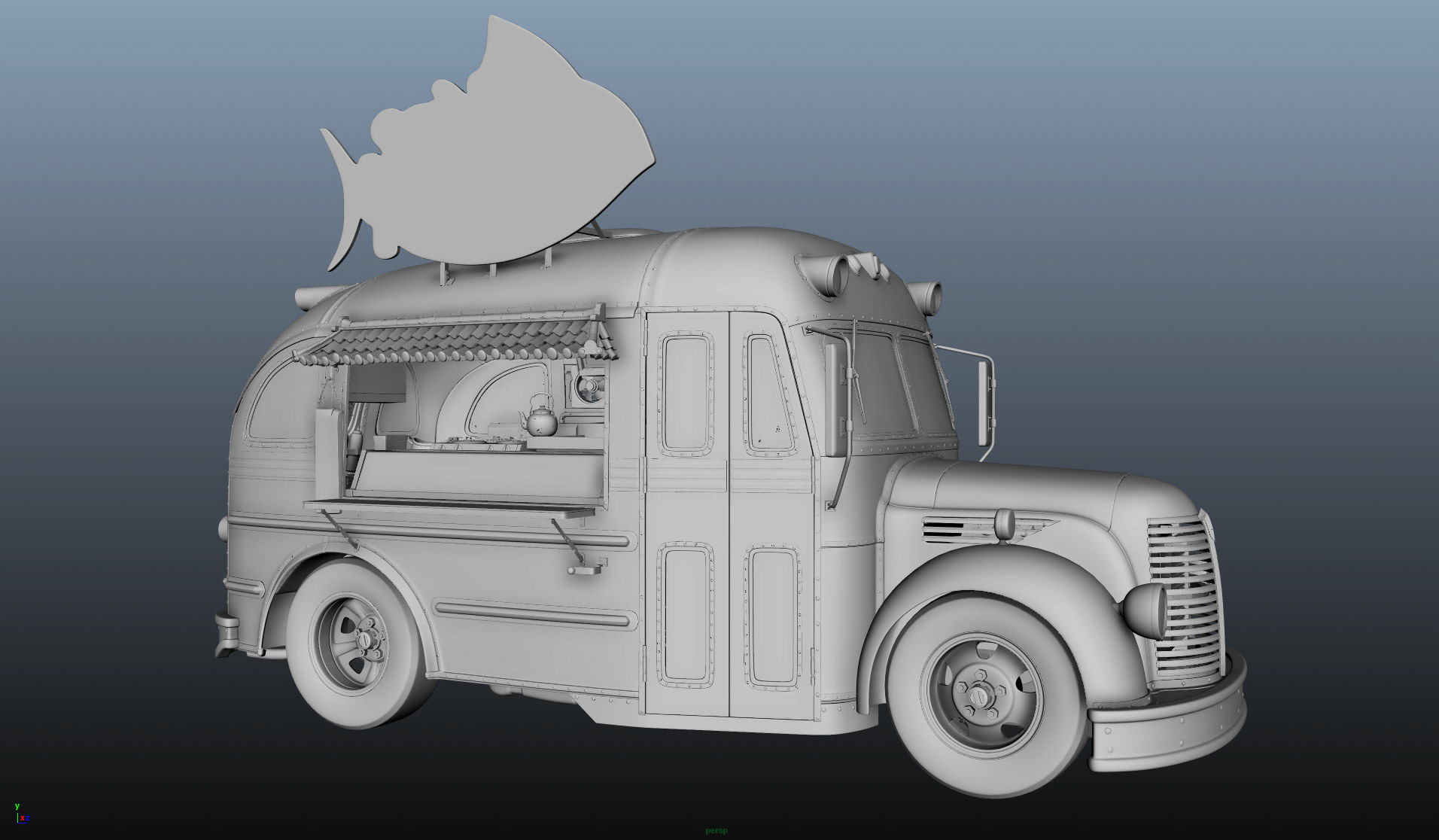 Food Truck Modeling (Used in tv show "BAYMAX!")