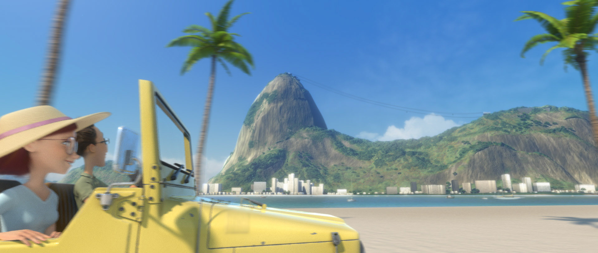 Screenshot from the movie with modeled environment