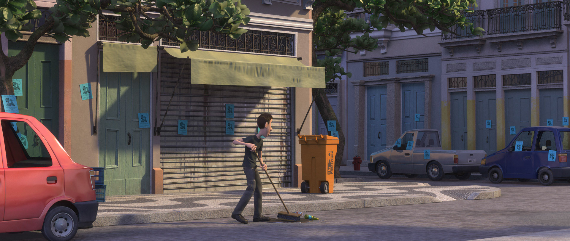 Screenshot from the movie with modeled environment