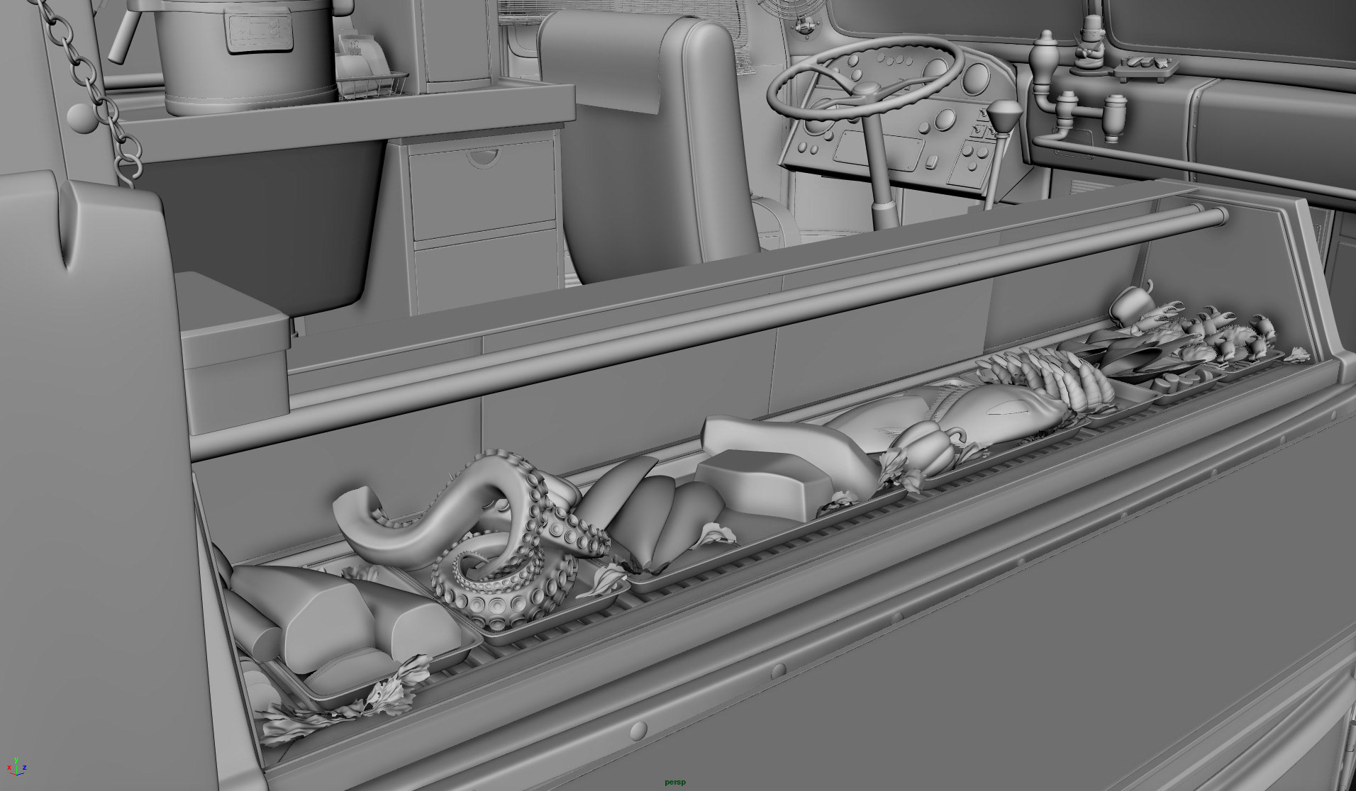 Food Truck Modeling (Used in tv show "BAYMAX!")