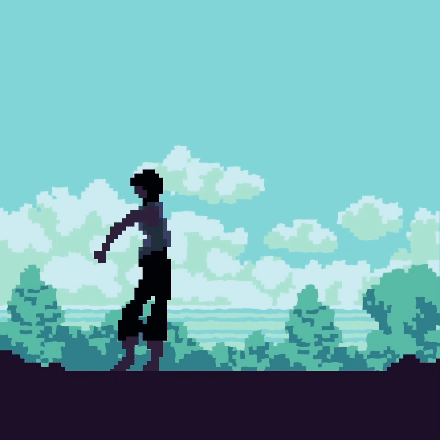 Pixel character animation