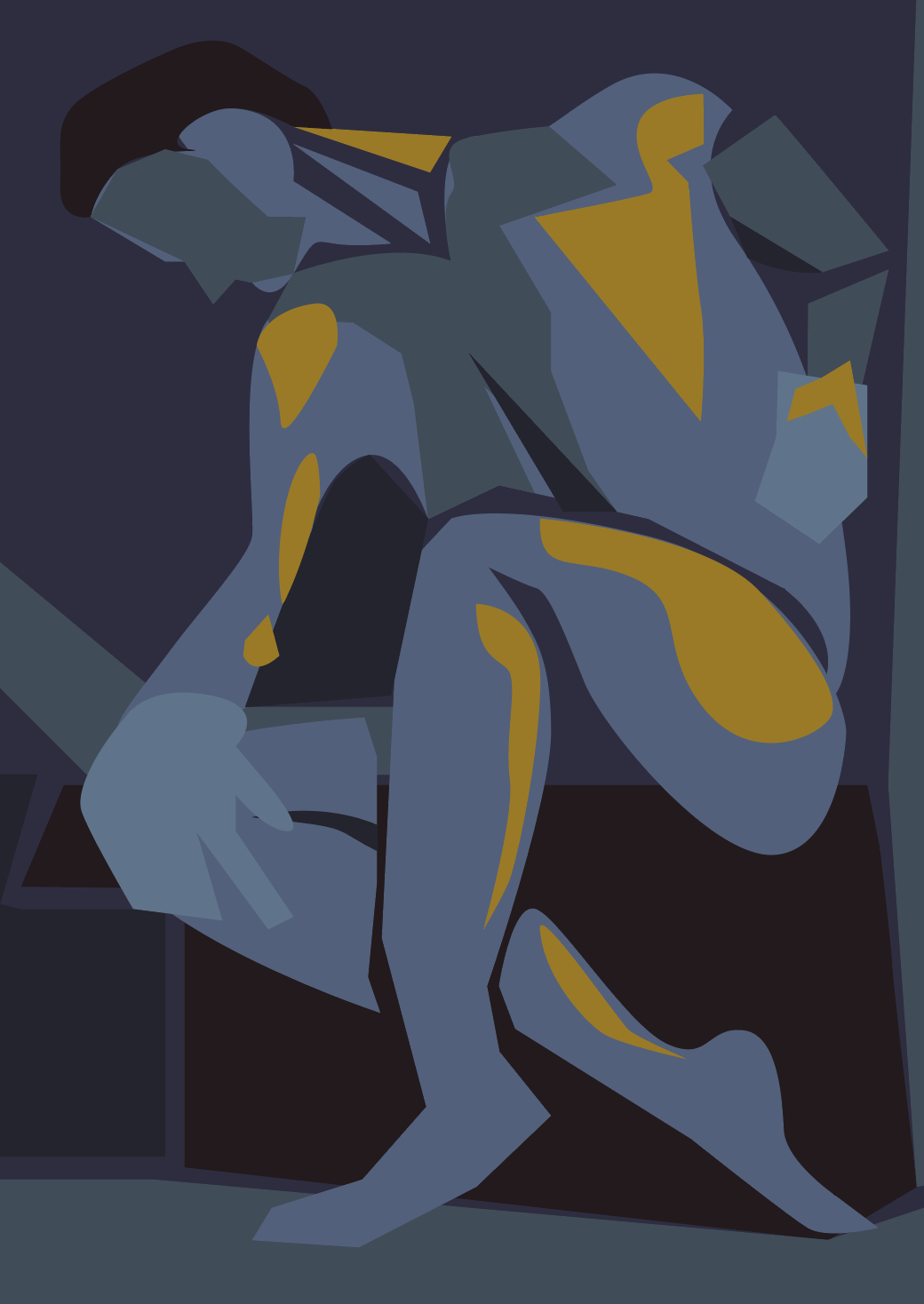 Contour drawing study