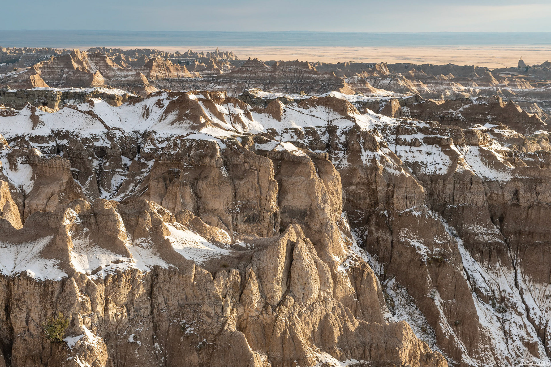Snowcapped peaks of Pinnacles
