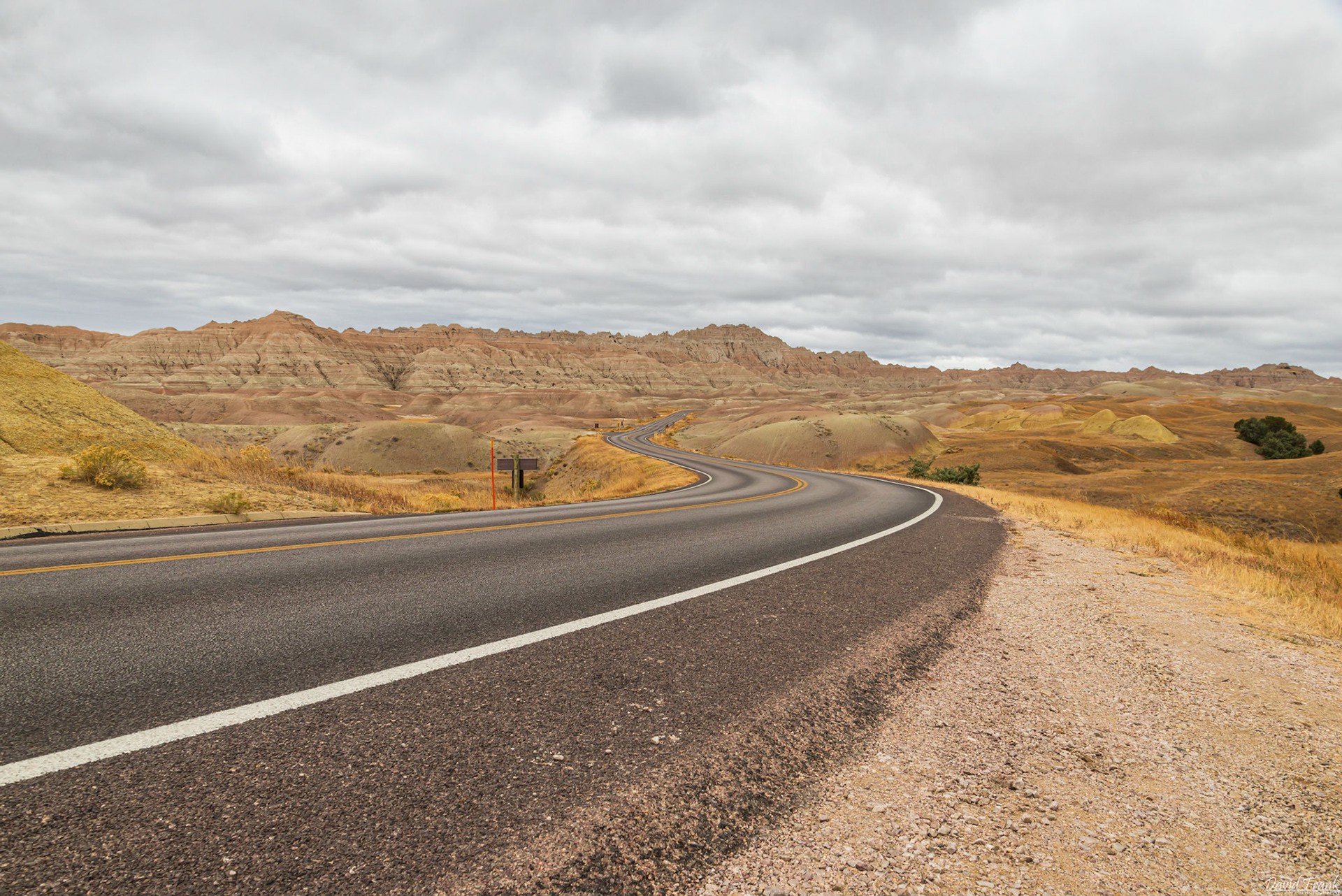Road through the Yellow Mounds